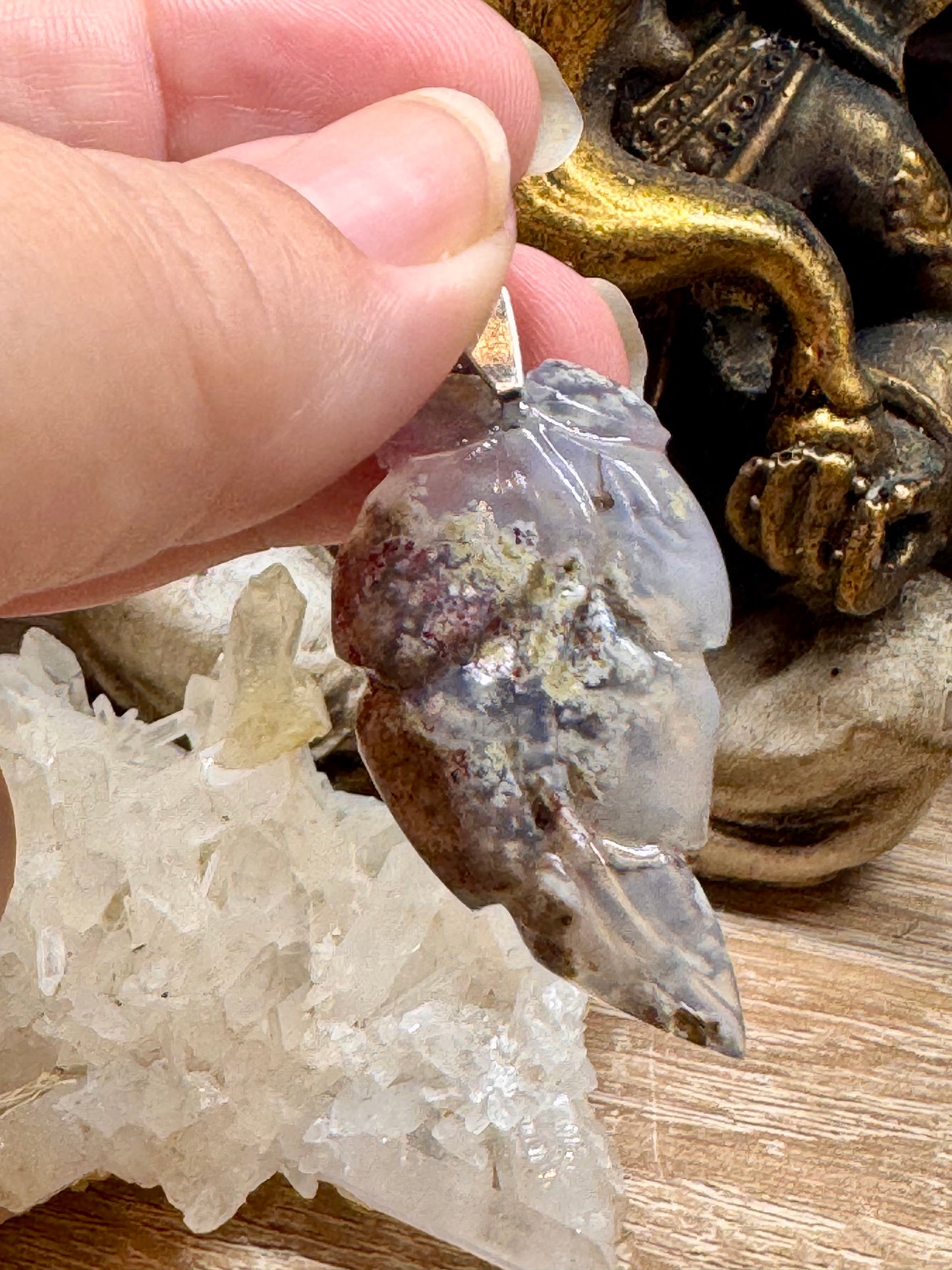 Pendentif d’agate mousse n.7