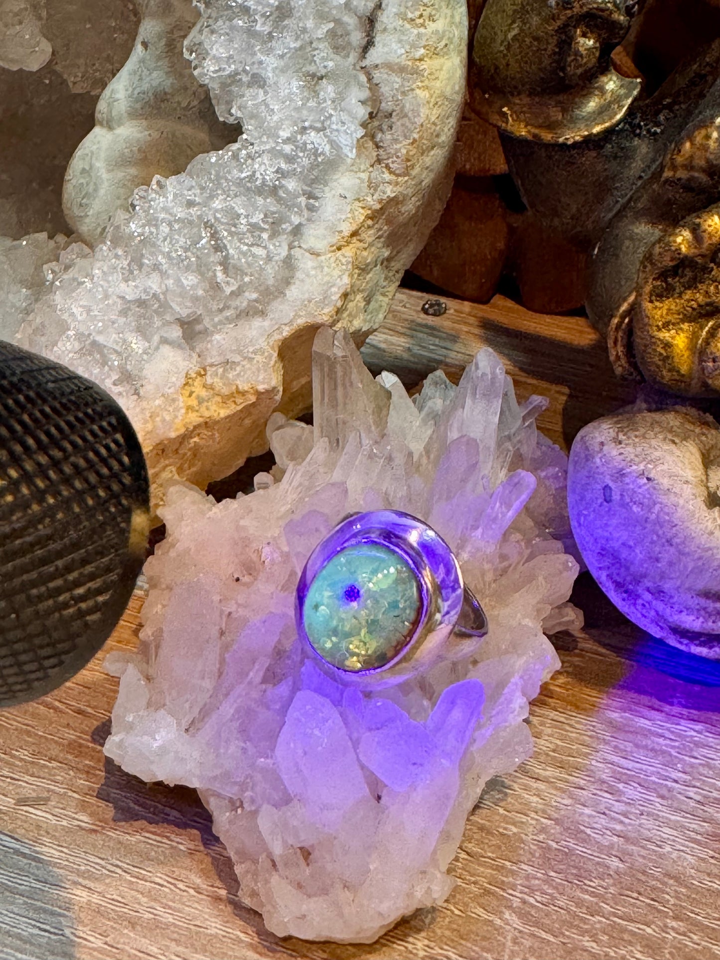 Bague ambre T56