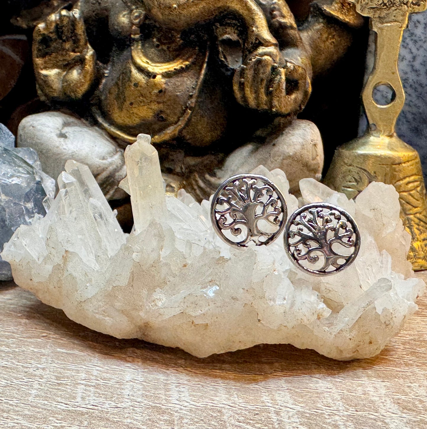 Boucles d’oreilles clou Arbre de vie