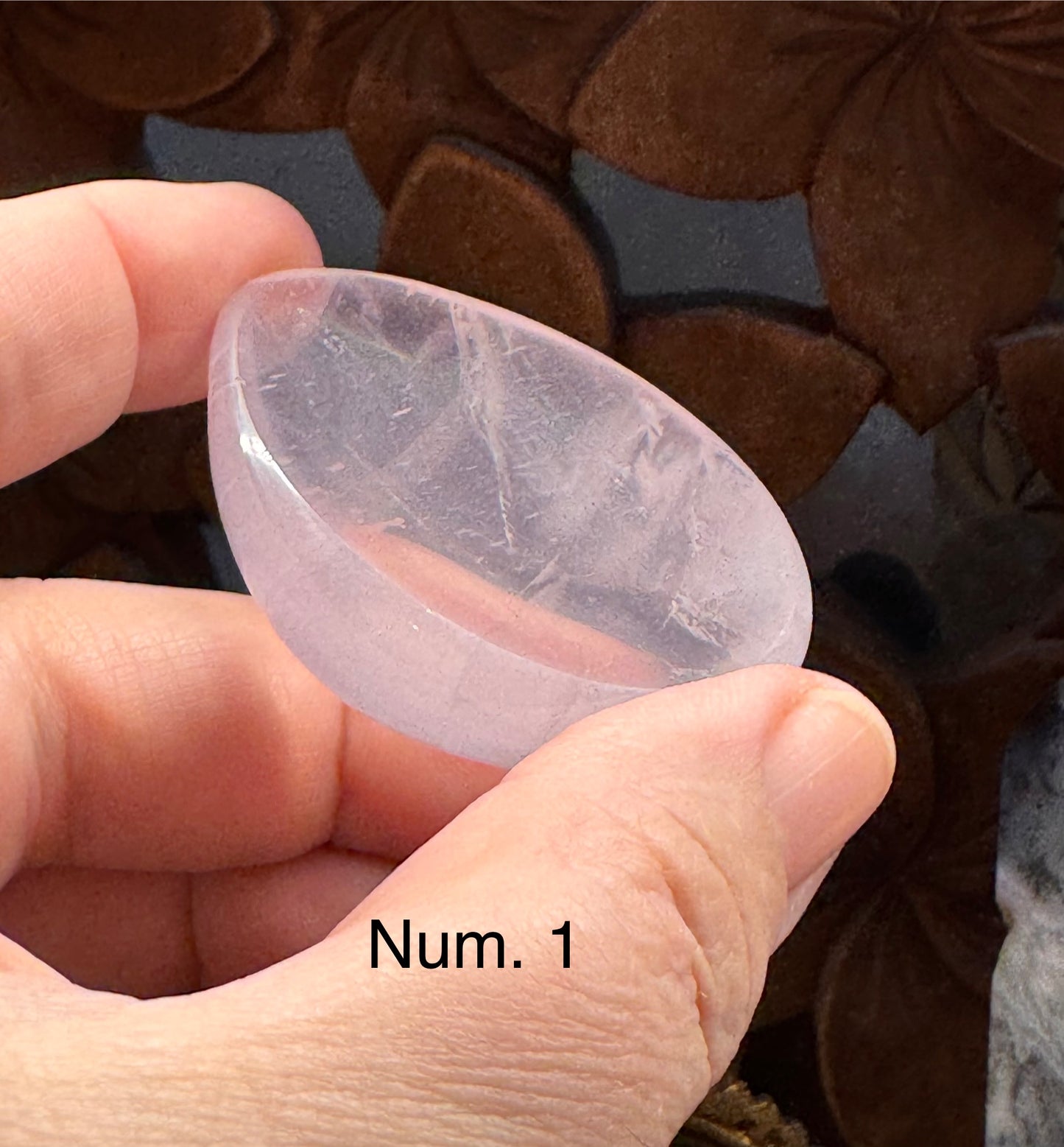 Pierre anti-stress en quartz rose