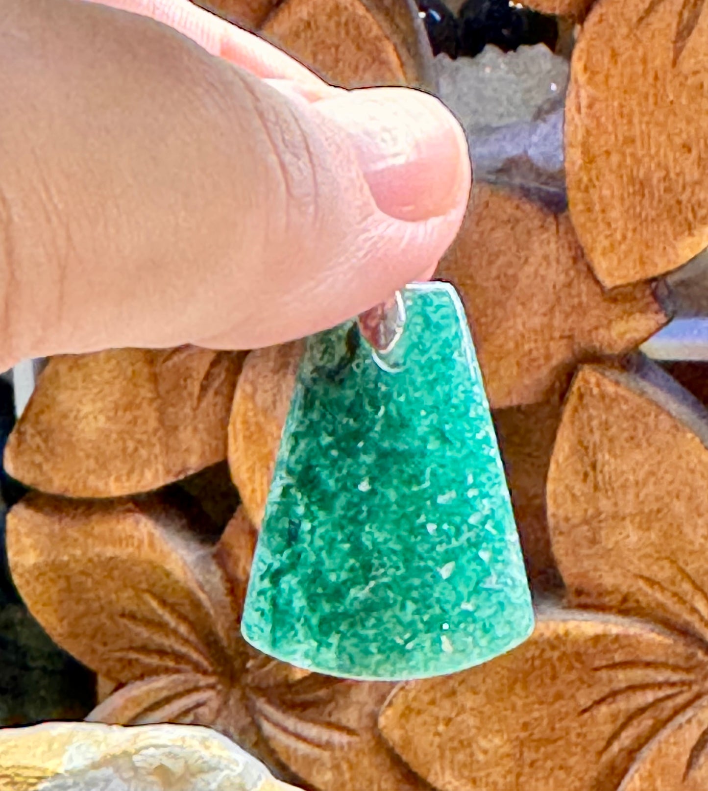 Pendentif en aventurine verte