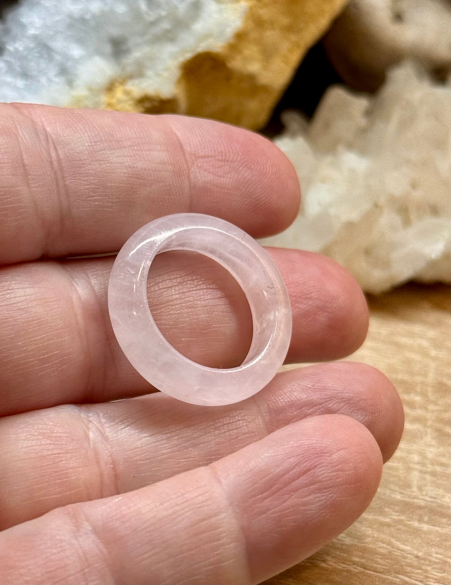 Anneau en Quartz Rose