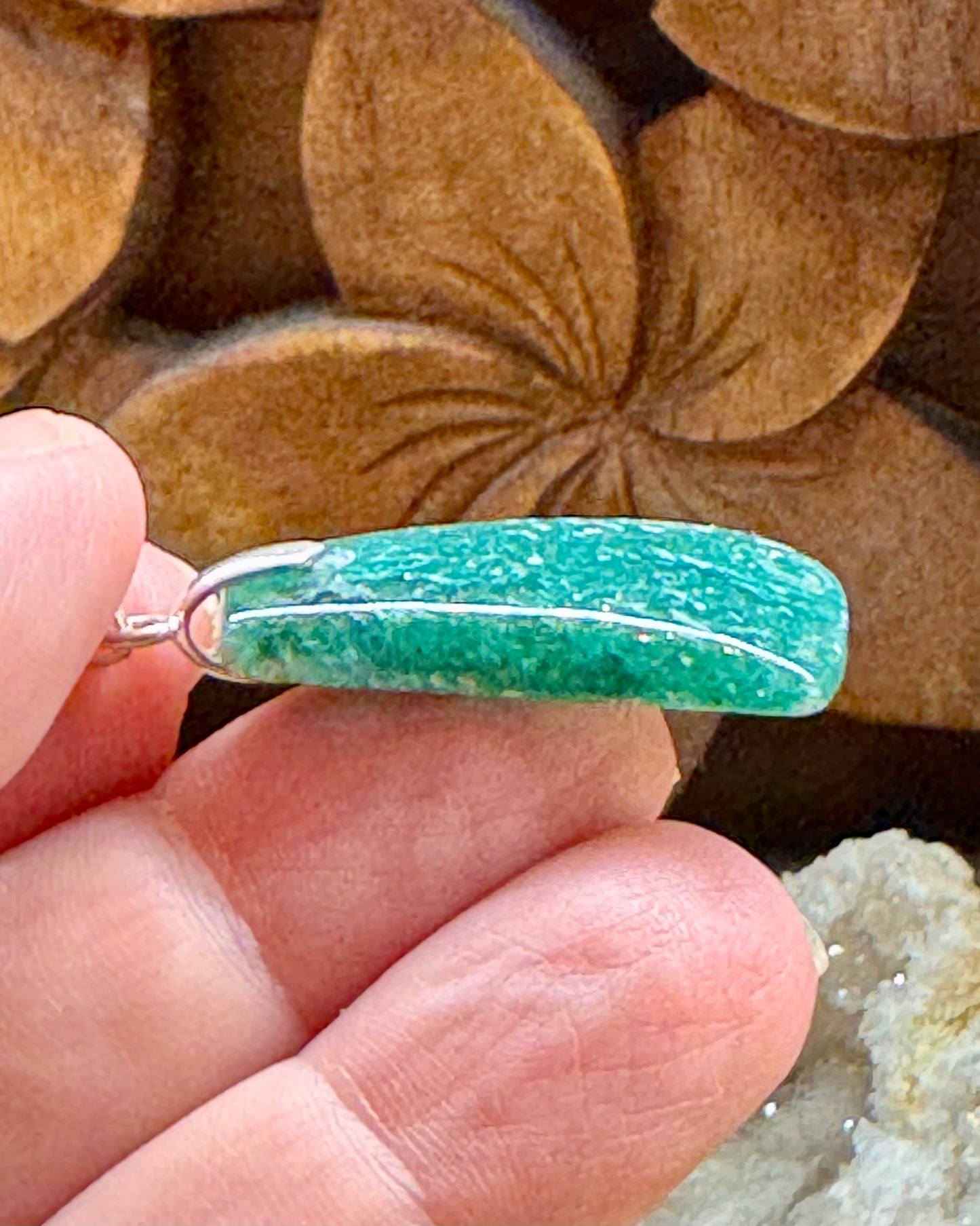 Pendentif en aventurine verte