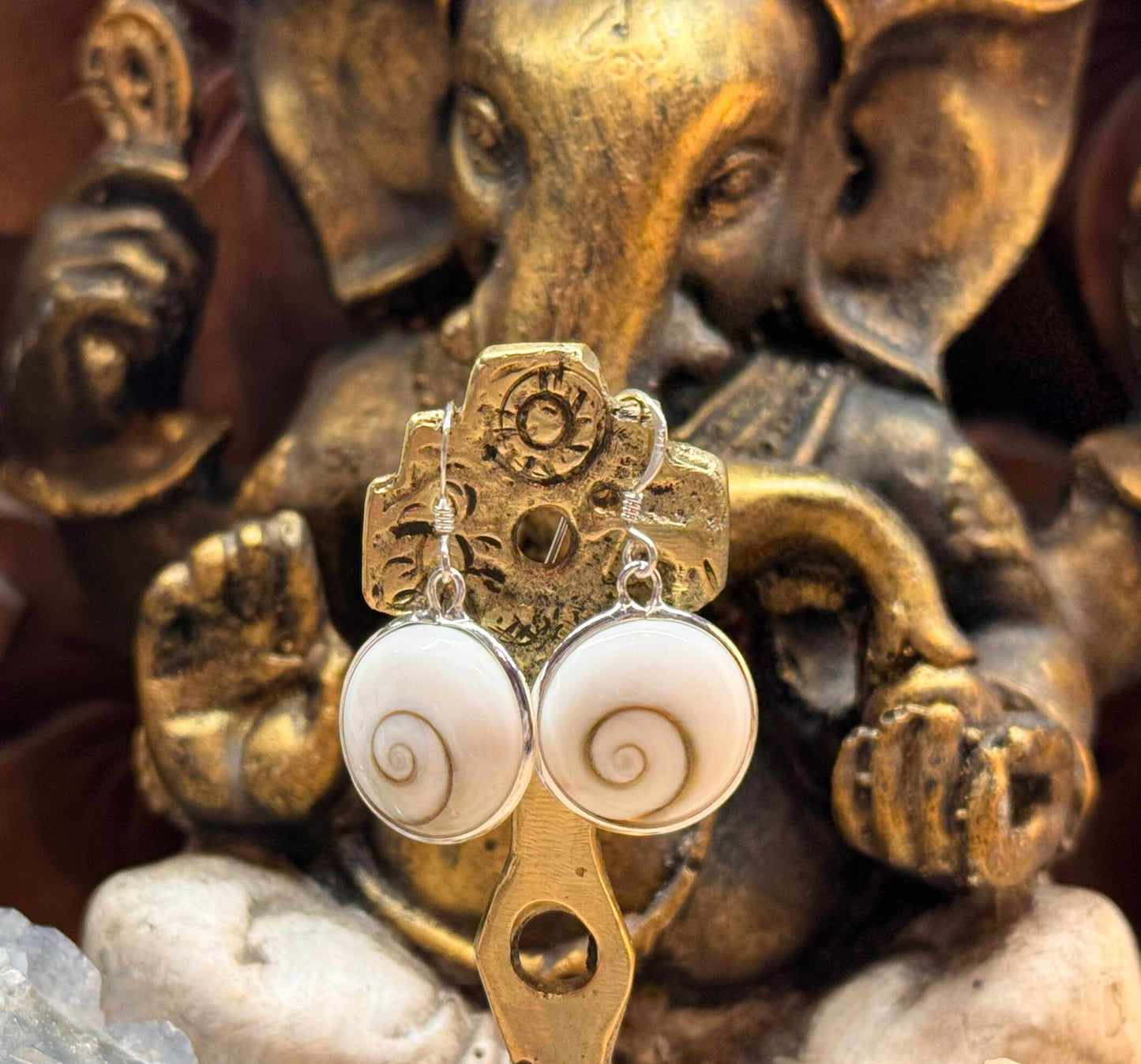 Boucles d’oreilles œil de Shiva rondes