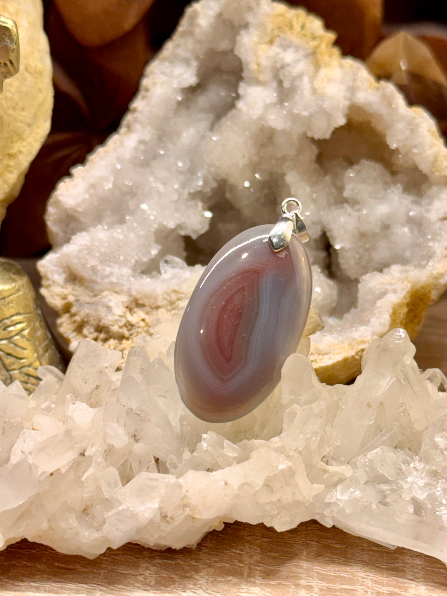 Pendentif d’agate rouge