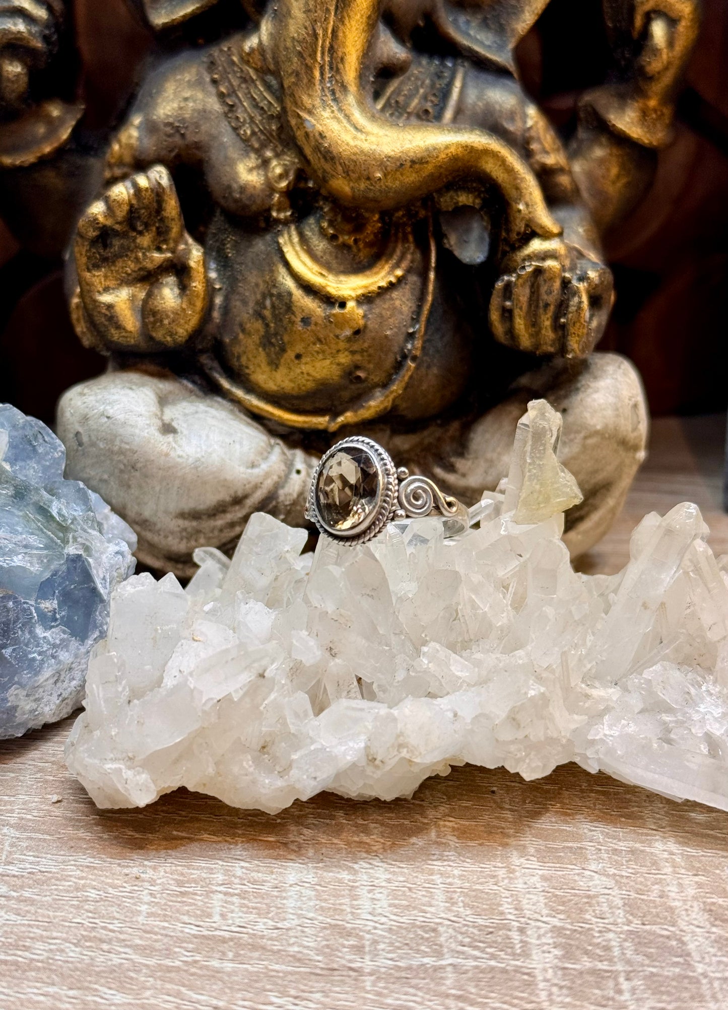 Bague Quartz fumé T55