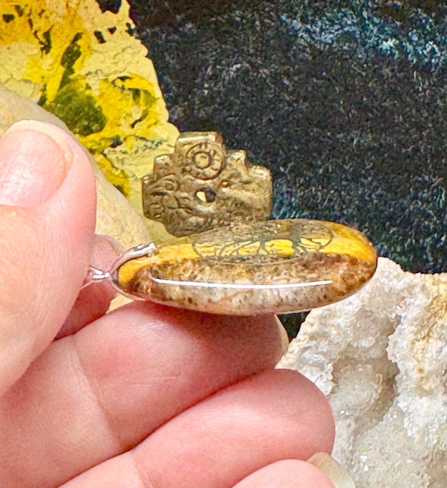 Pendentif d’œil de tigre arbre de vie