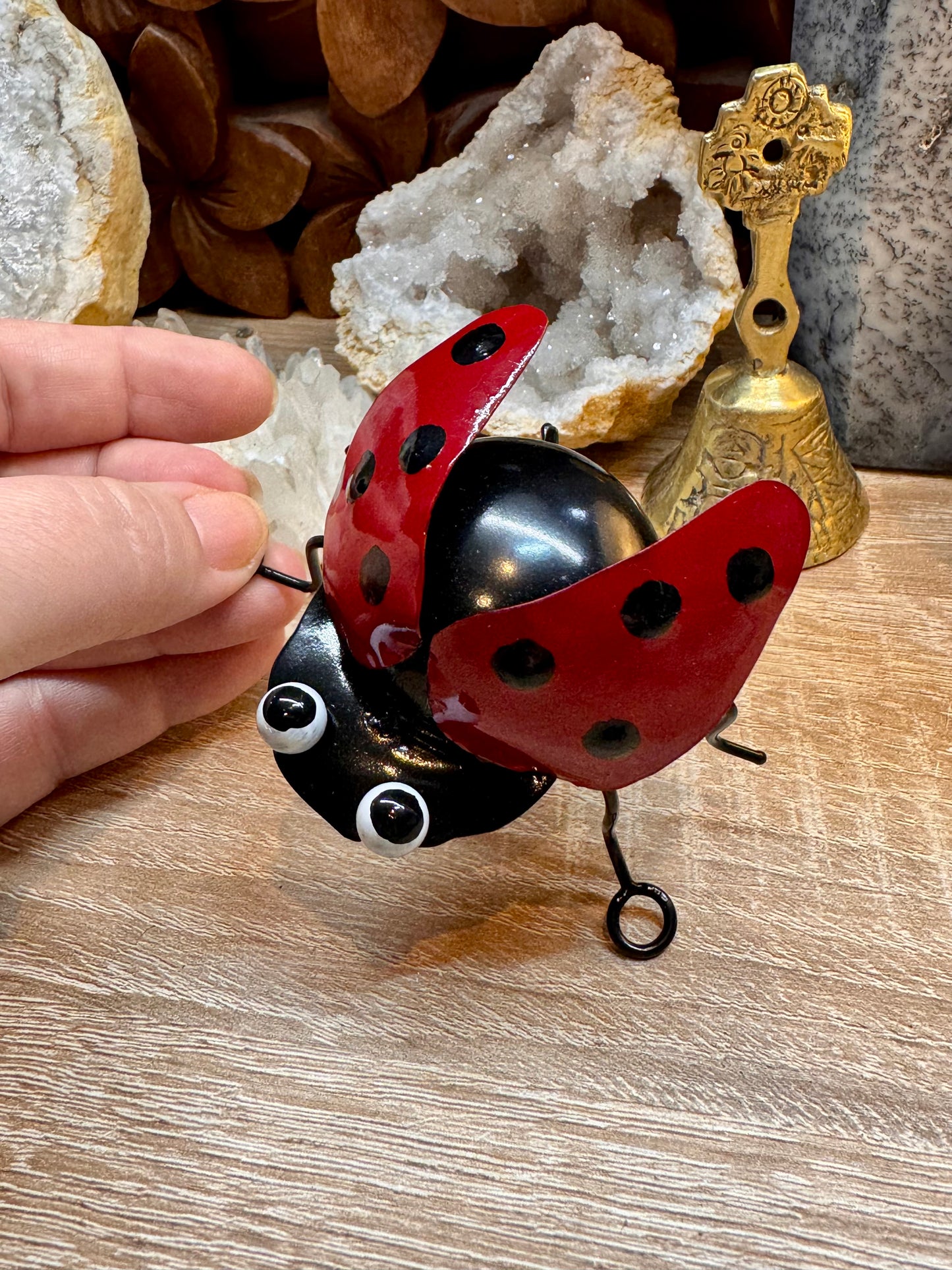 Coccinelle métallique à suspendre