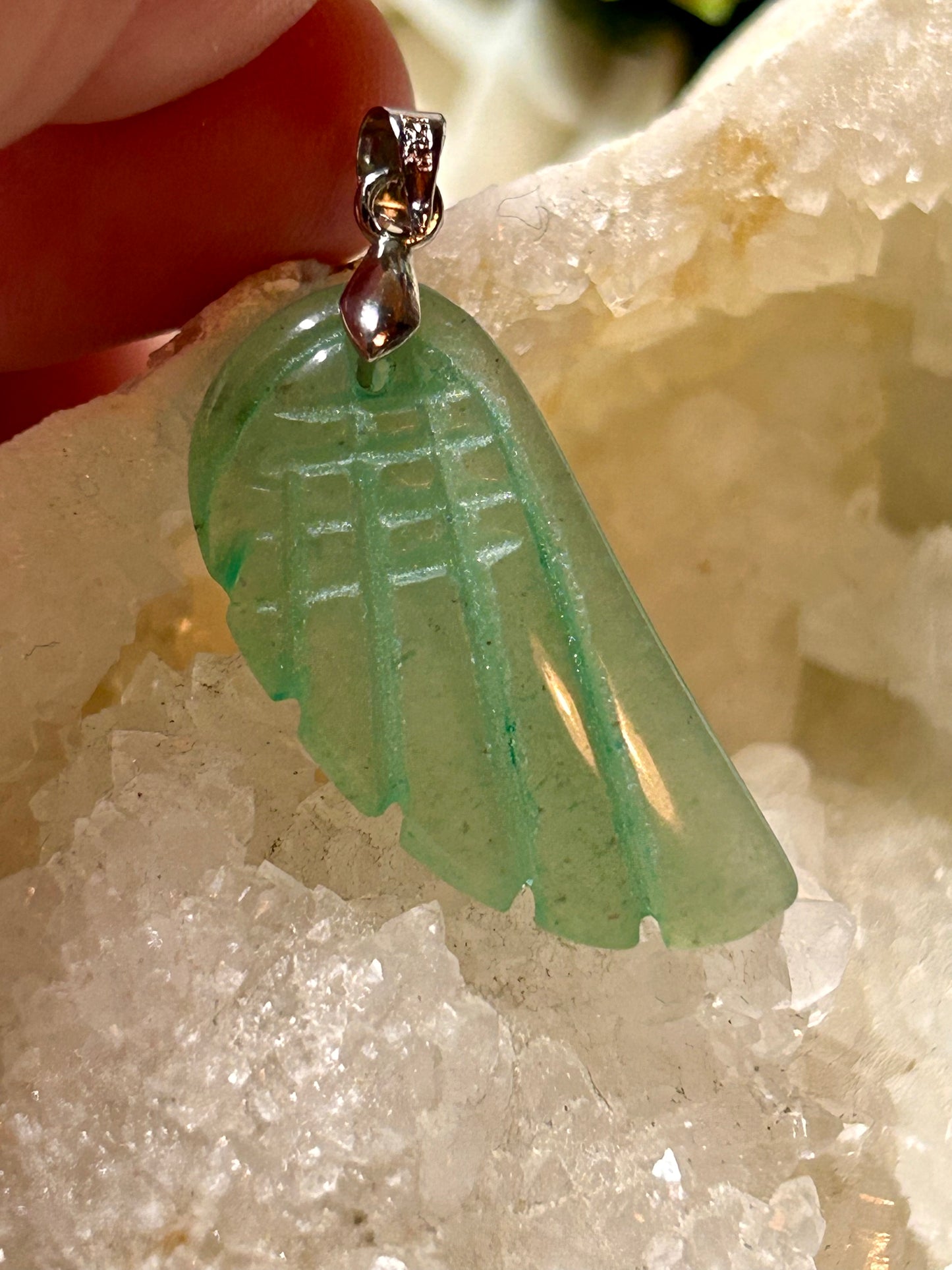 Pendentif en aventurine verte