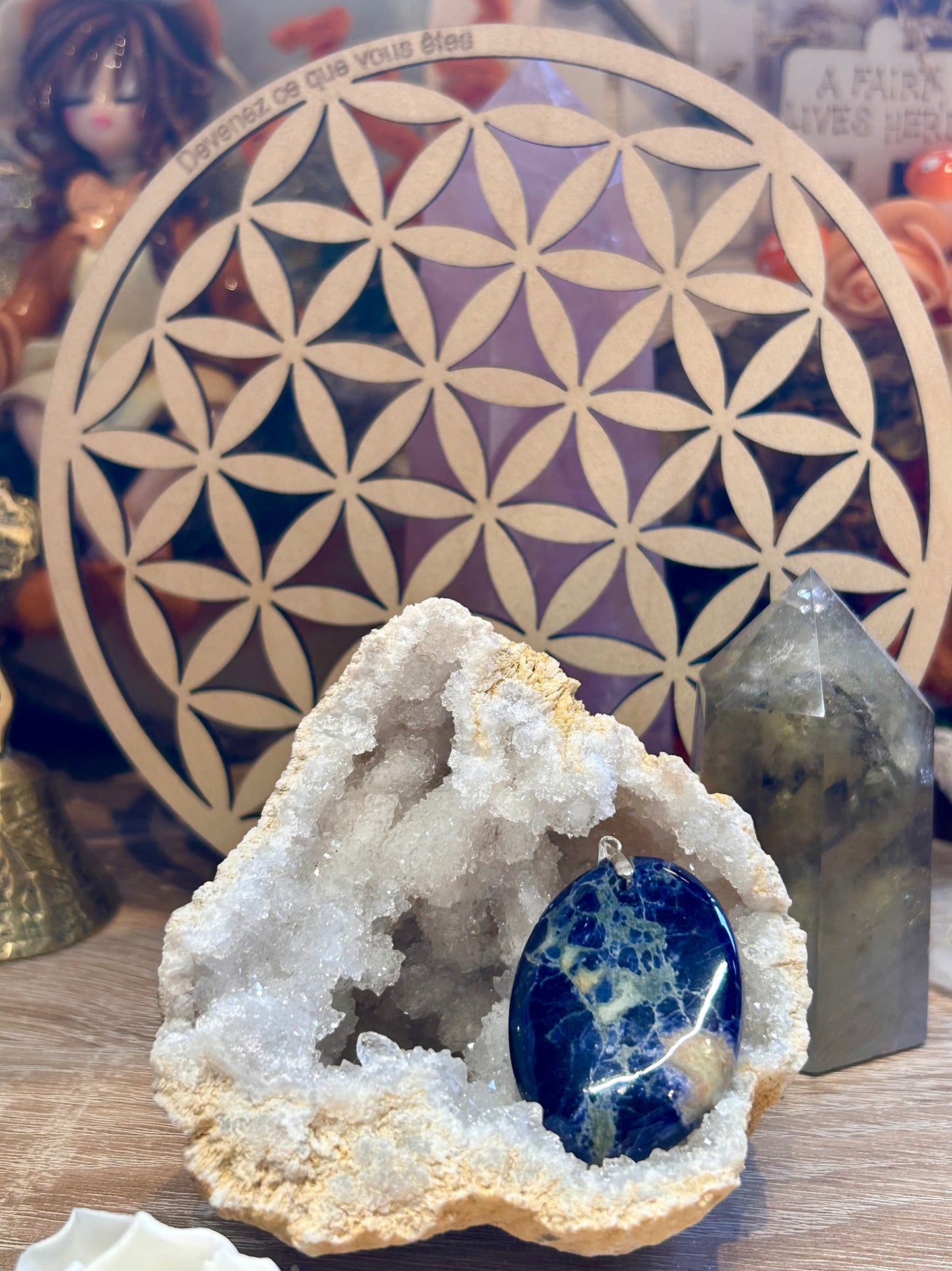 Pendentif de sodalite extra
