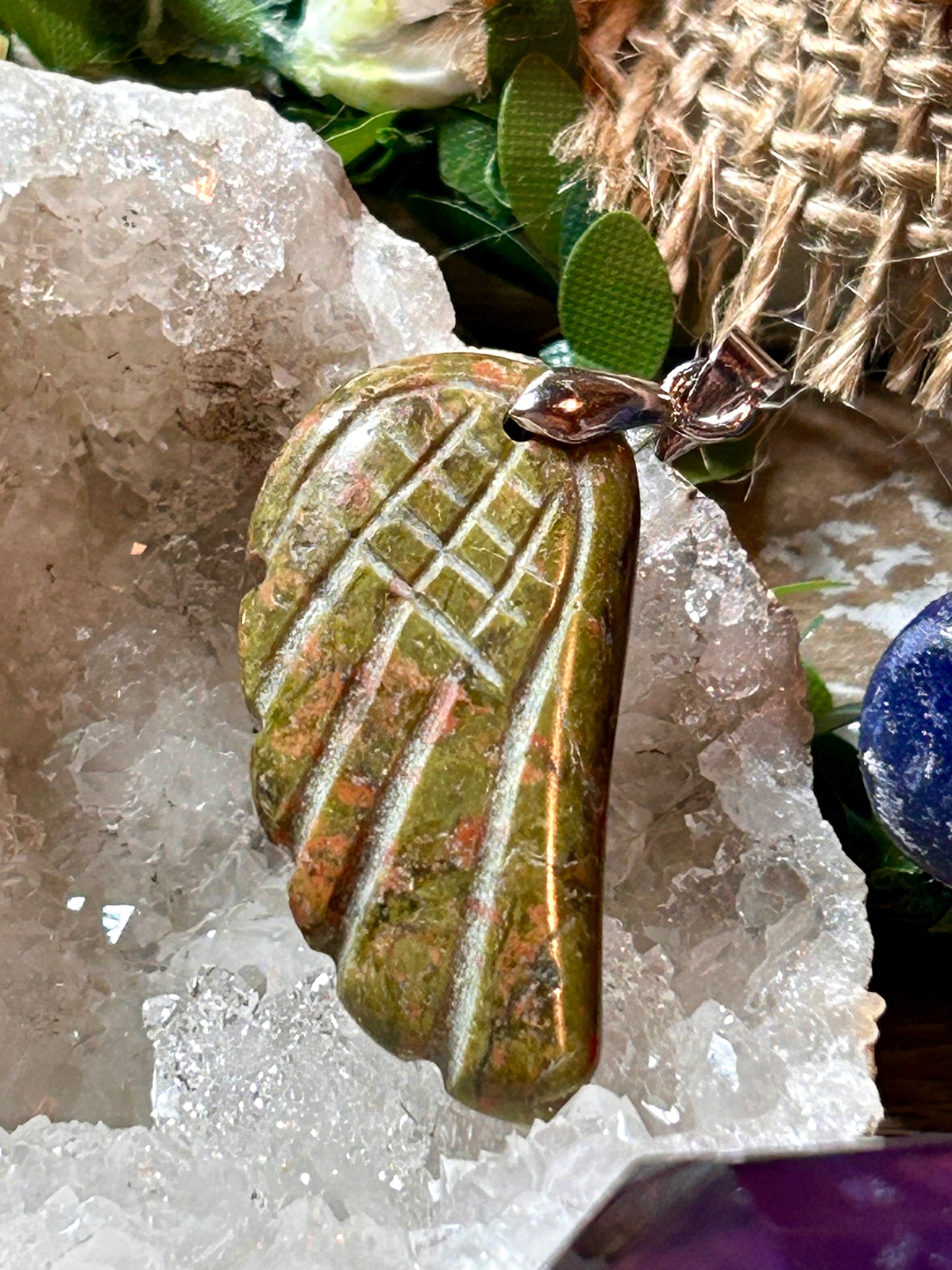 Pendentif d’unakite