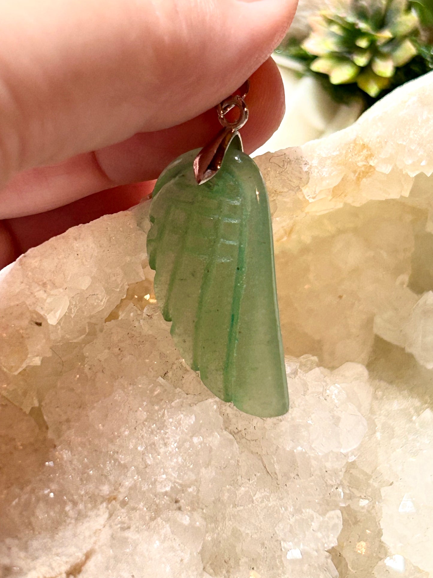 Pendentif en aventurine verte