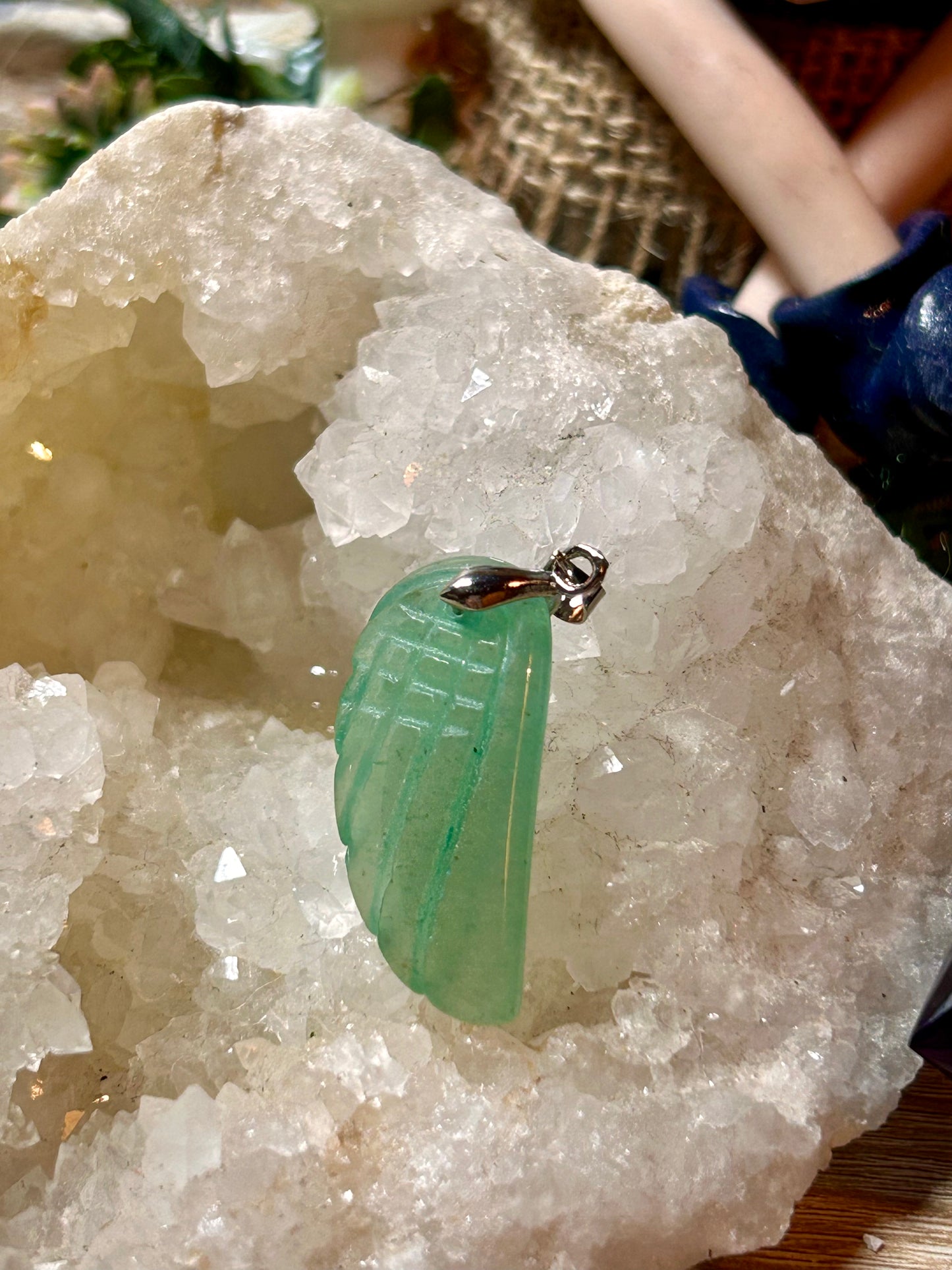 Pendentif en aventurine verte