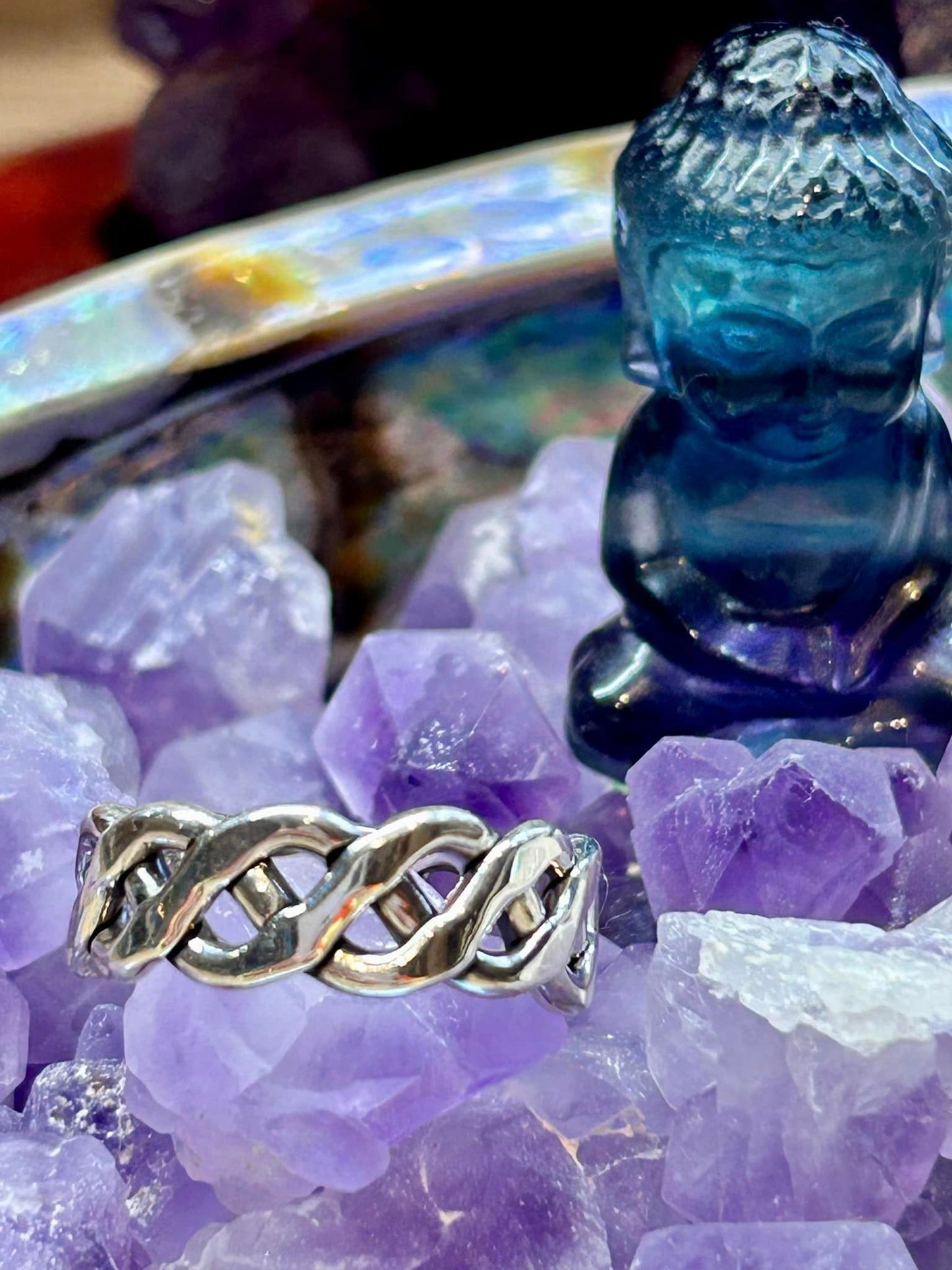 Bague en argent 925 tressée