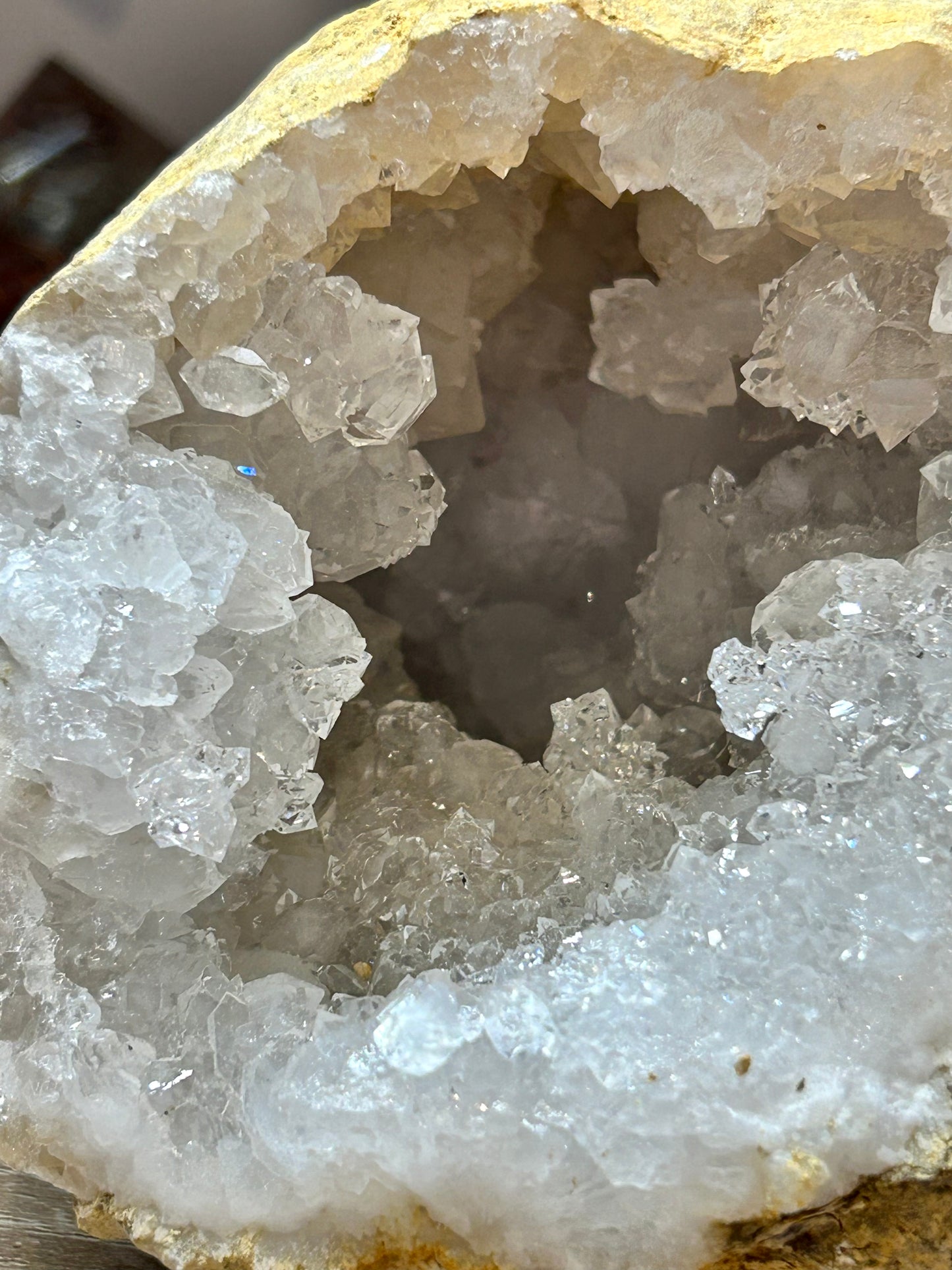 Géode de quartz cristal