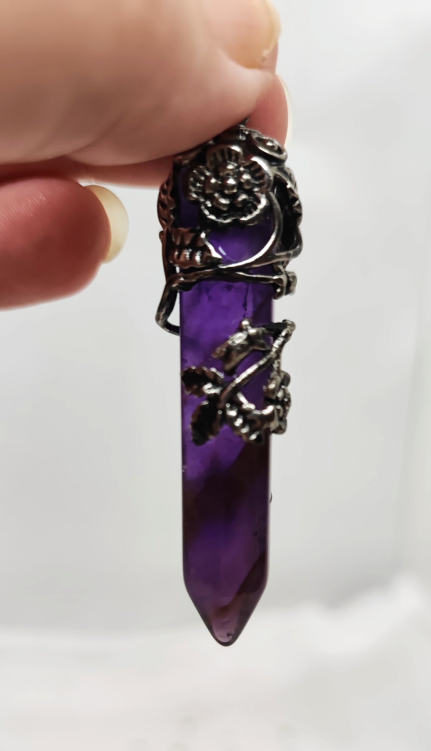 Pendentif en pointe d'améthyste