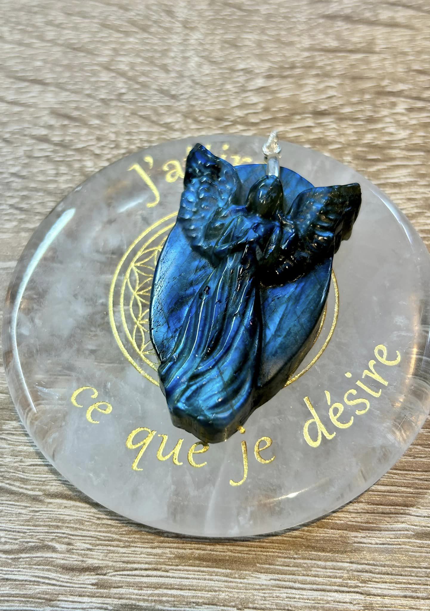 Pendentif en labradorite "ange"