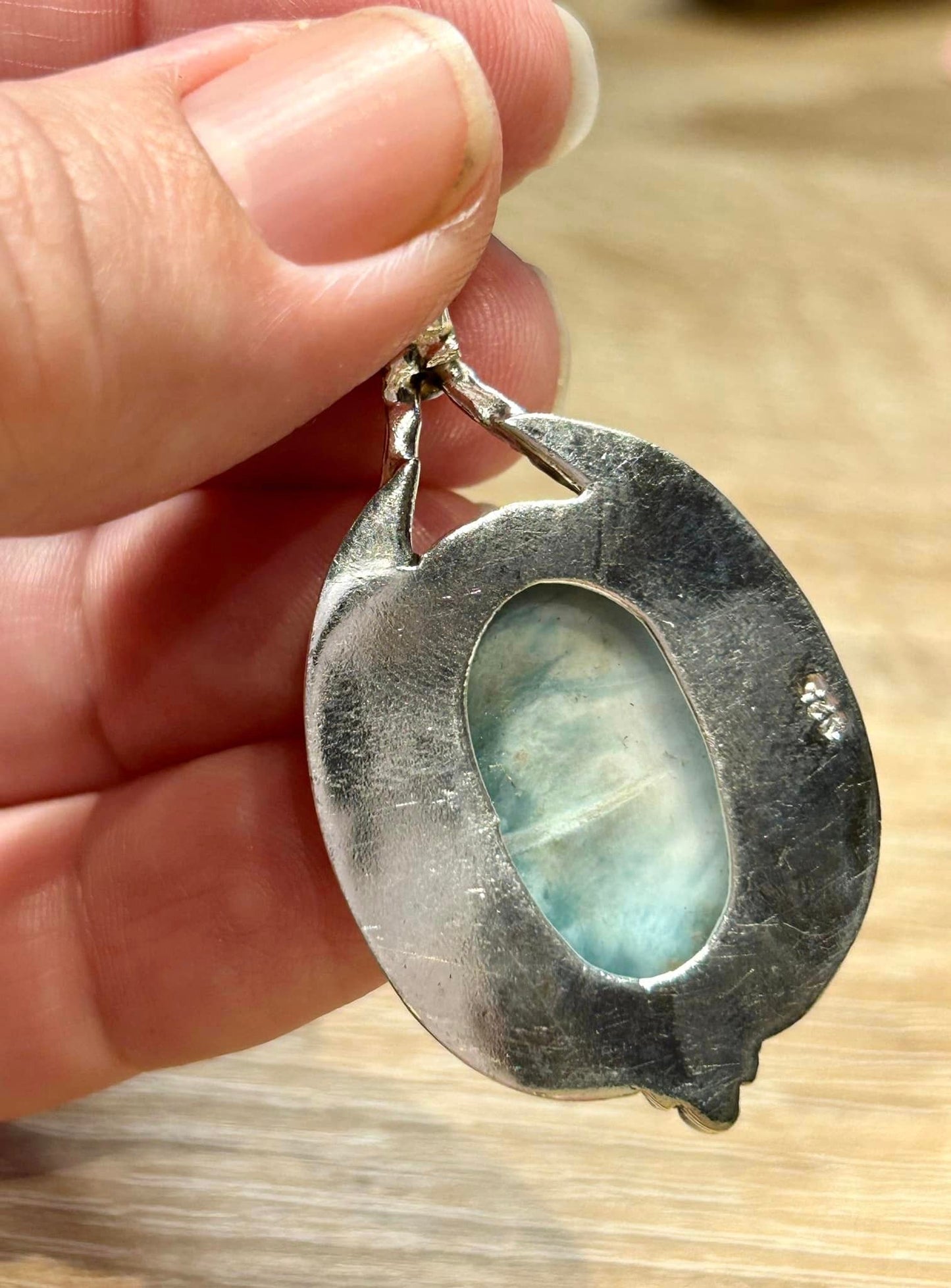 Pendentif en argent 925 en Larimar