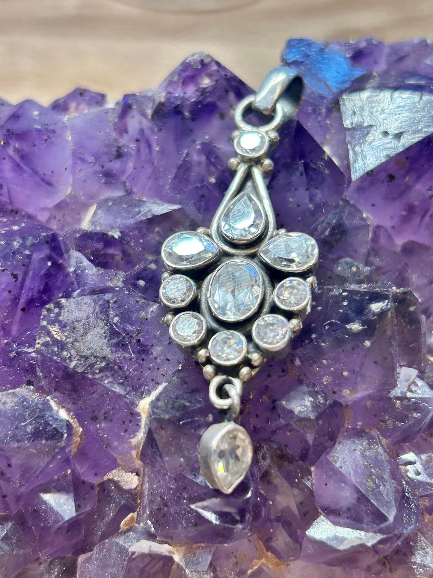 Pendentif de zircon en argent 925