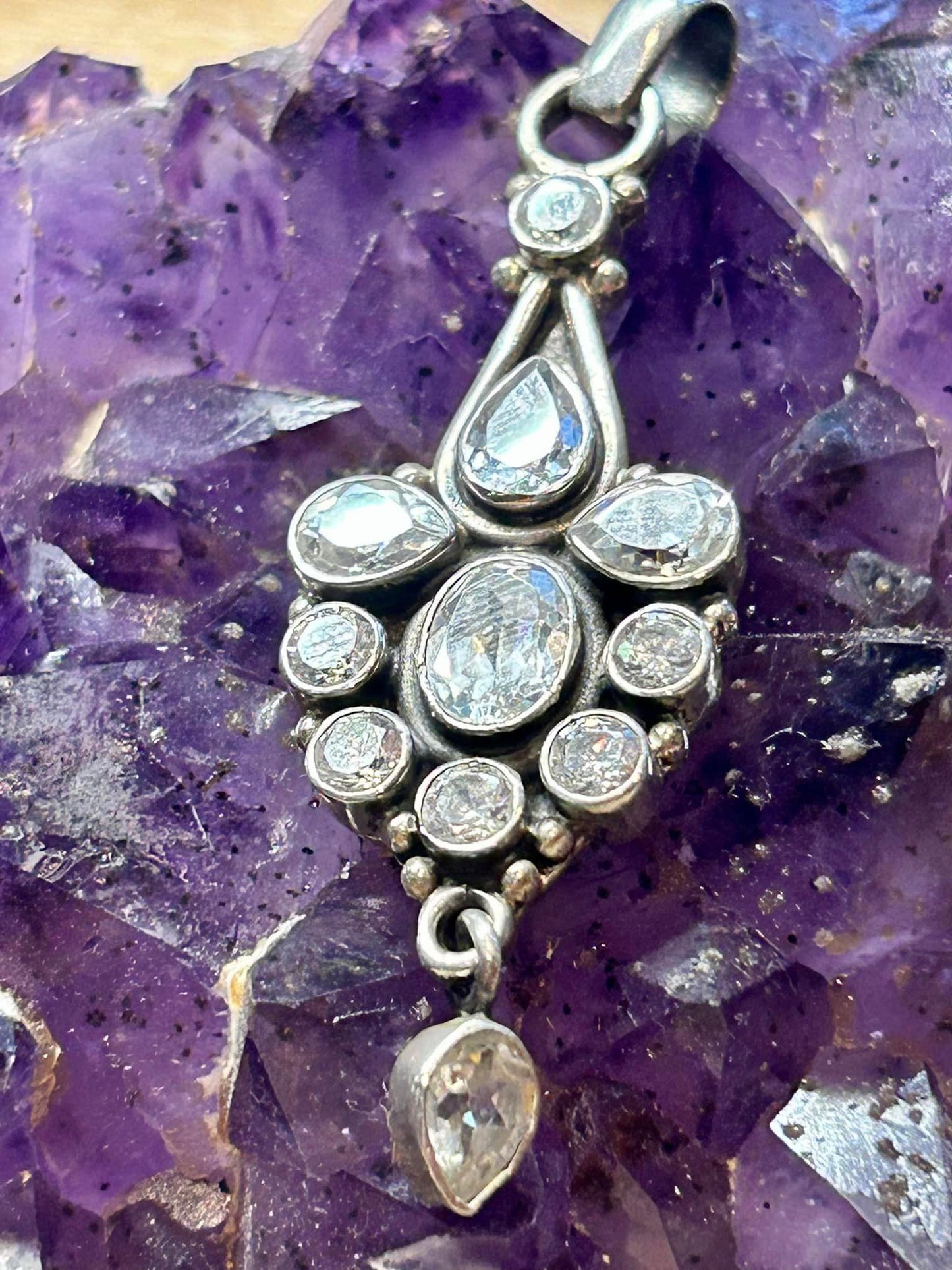 Pendentif de zircon en argent 925