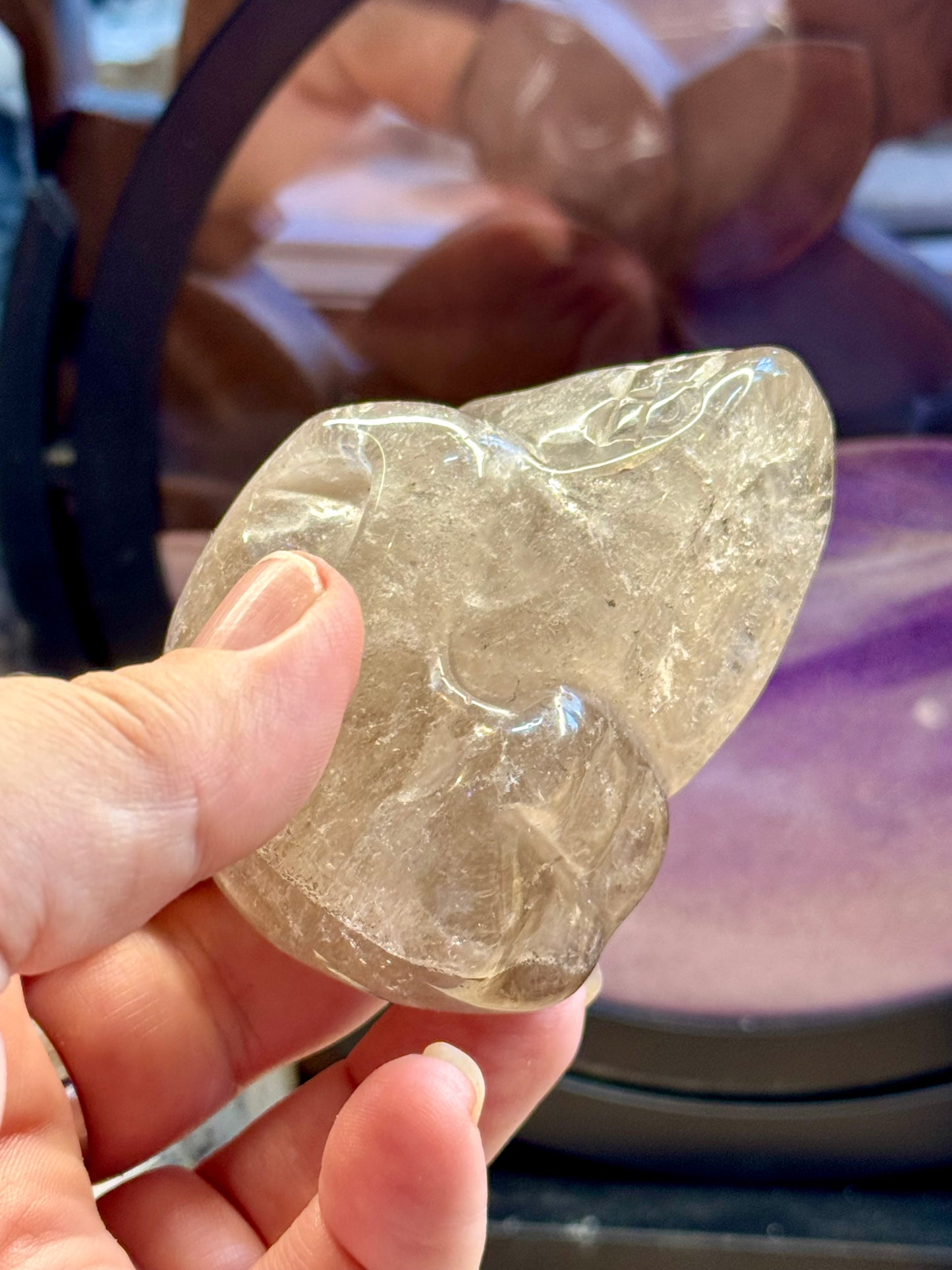 Crâne de Quartz Fumé