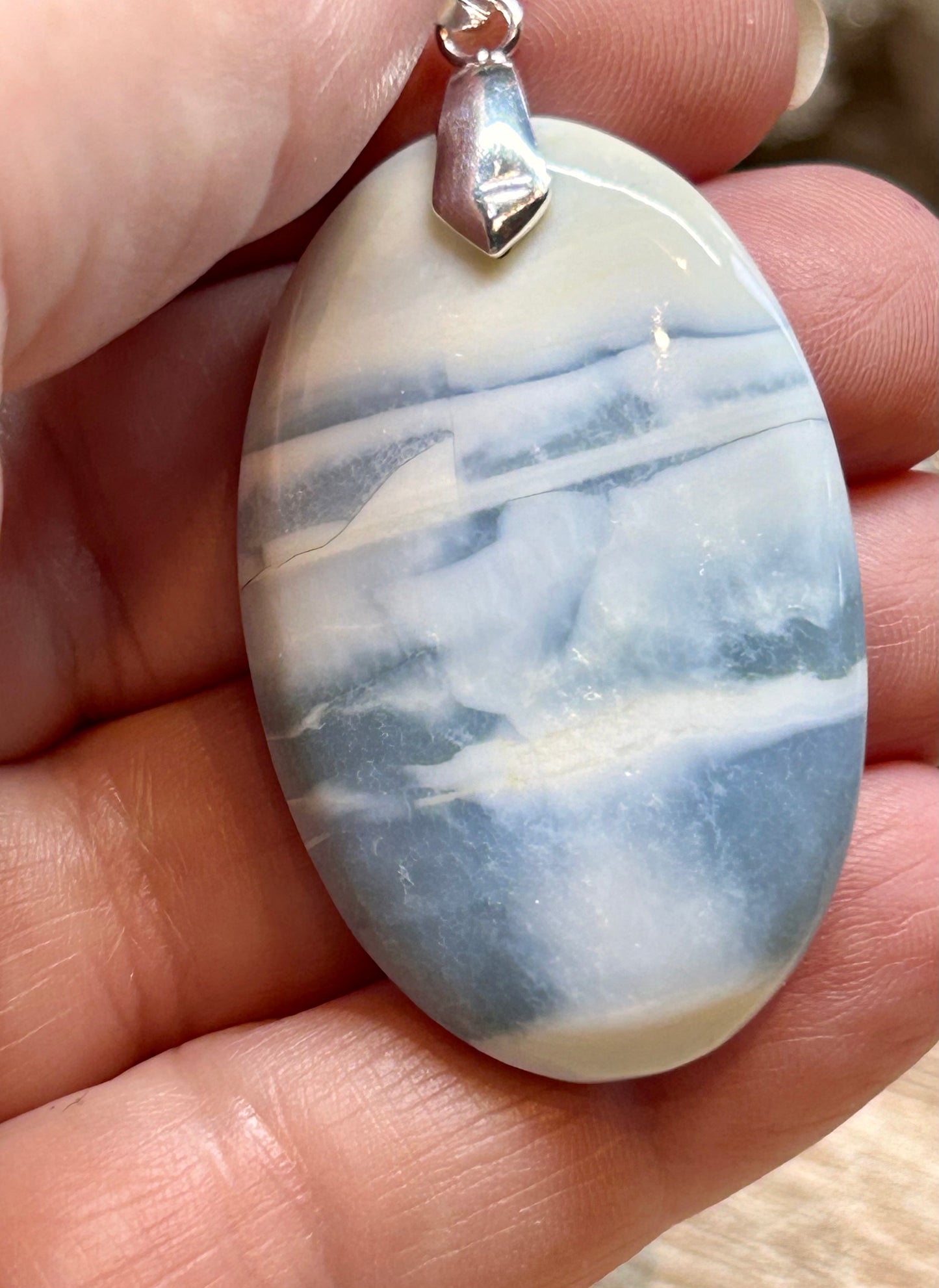 Pendentif d’opale bleue owyhee