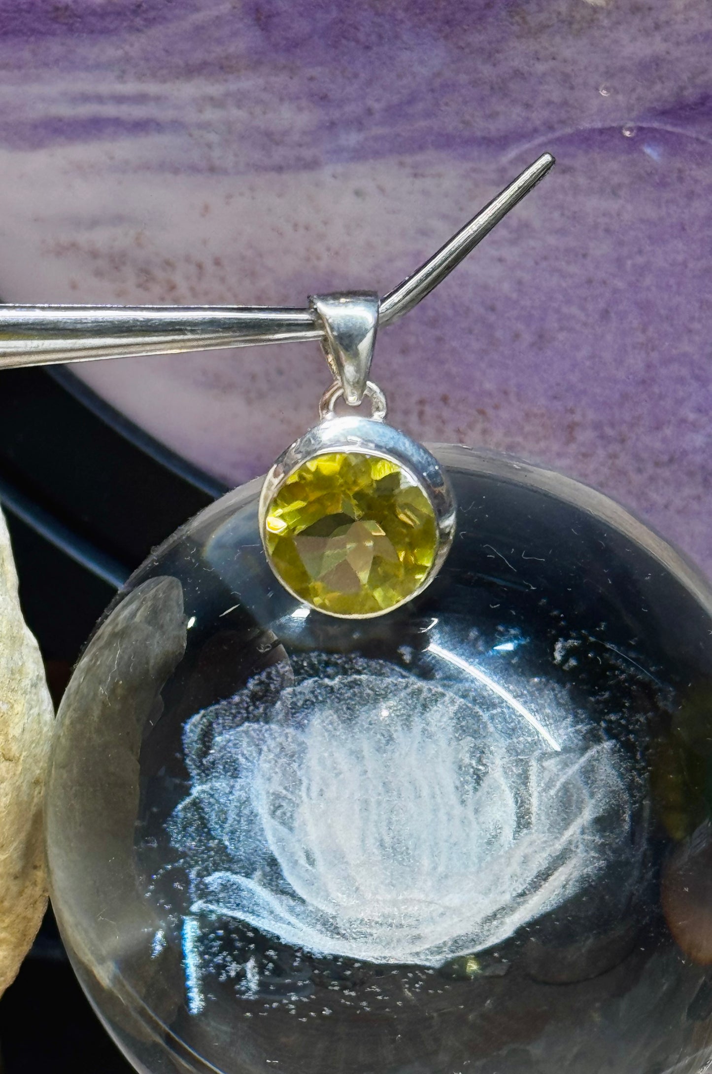 Pendentif de Péridot faceté