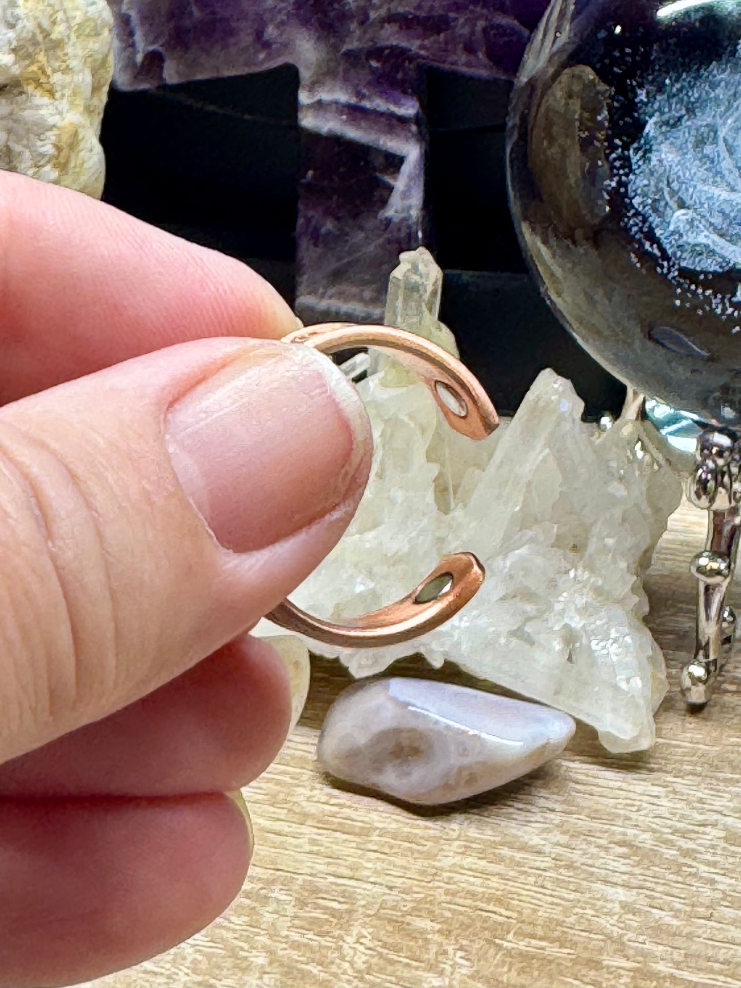 Bague magnétique en cuivre ajustable