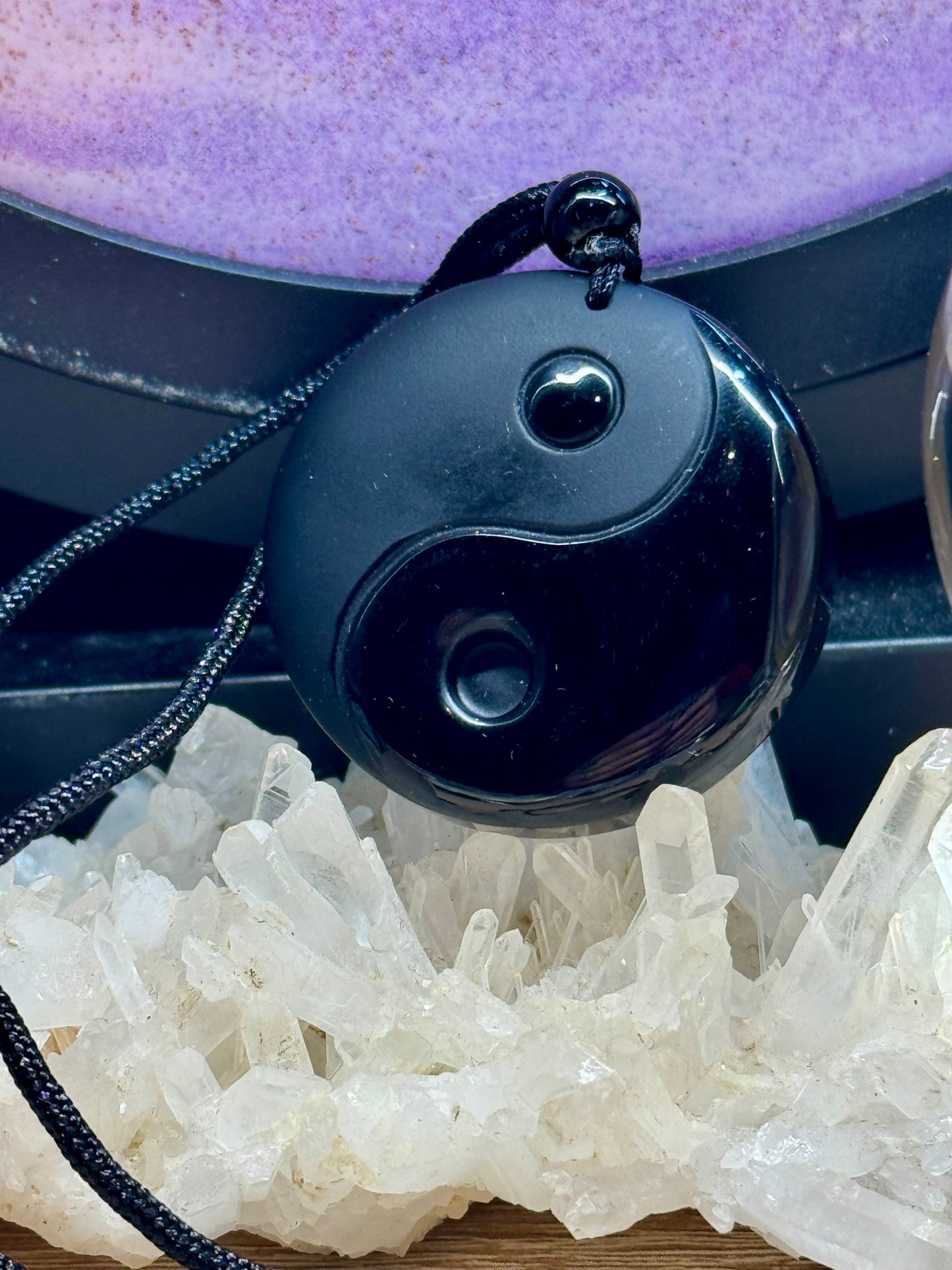 Collier en Obsidienne Noire Yin Yang