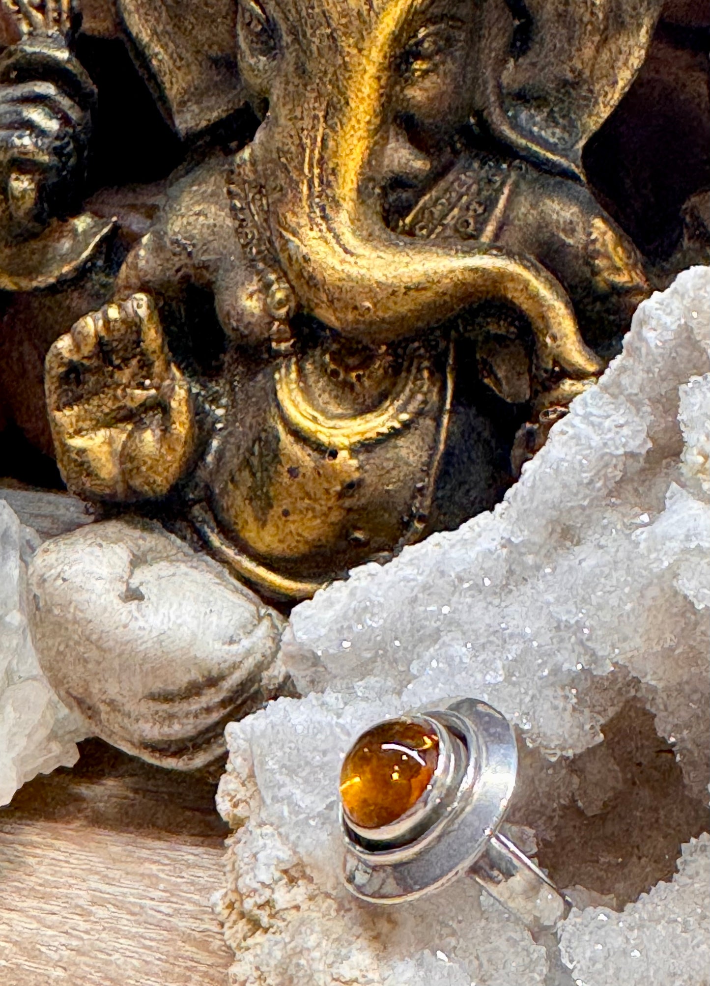 Bague en ambre T51