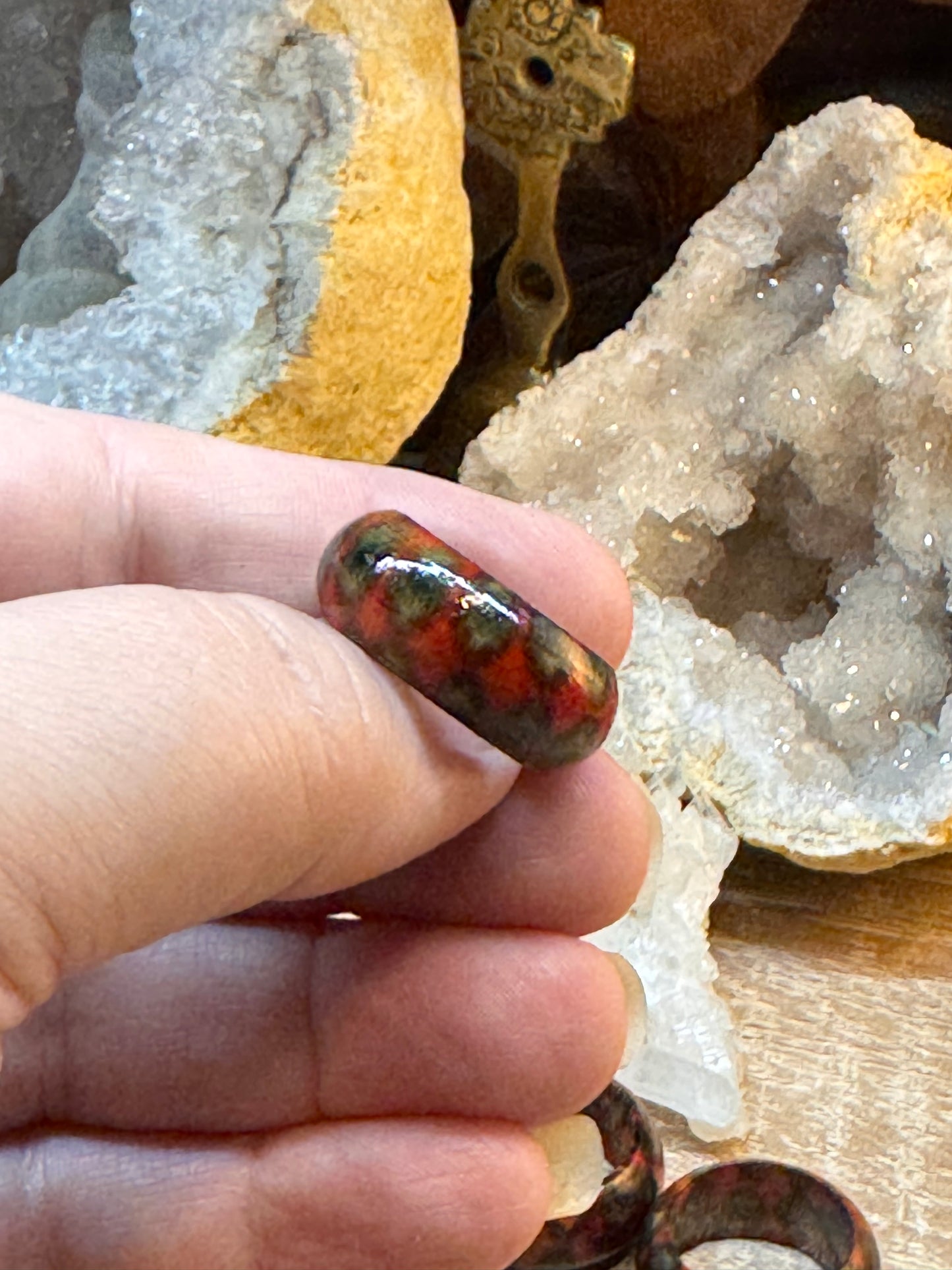 Bague fantaisie en bois