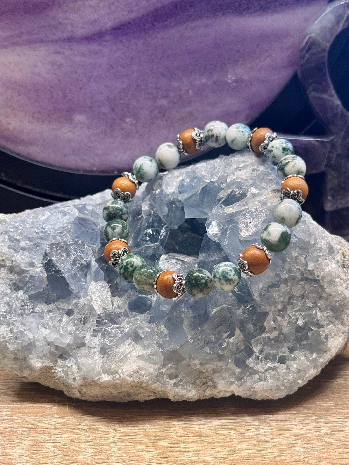 Bracelet de lithothérapie "Retrouver calme et Apaisement"