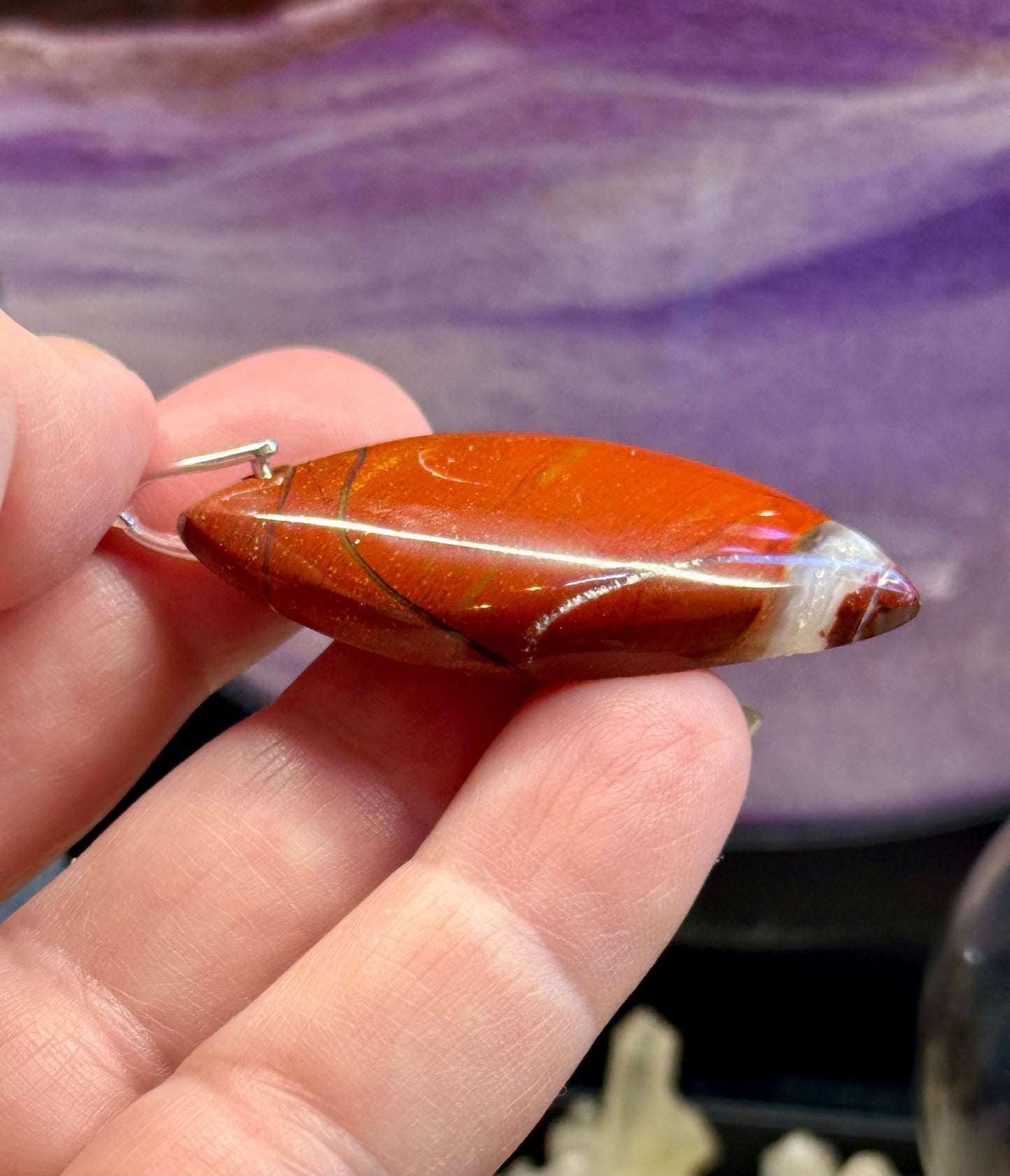 Pendentif de jaspe rouge