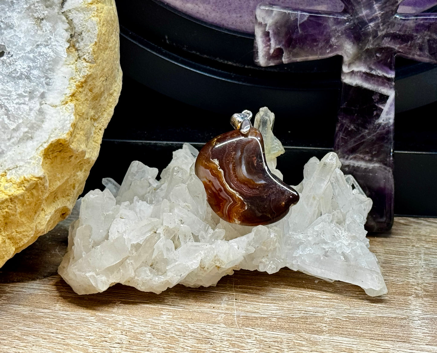 Pendentif d’agate feu