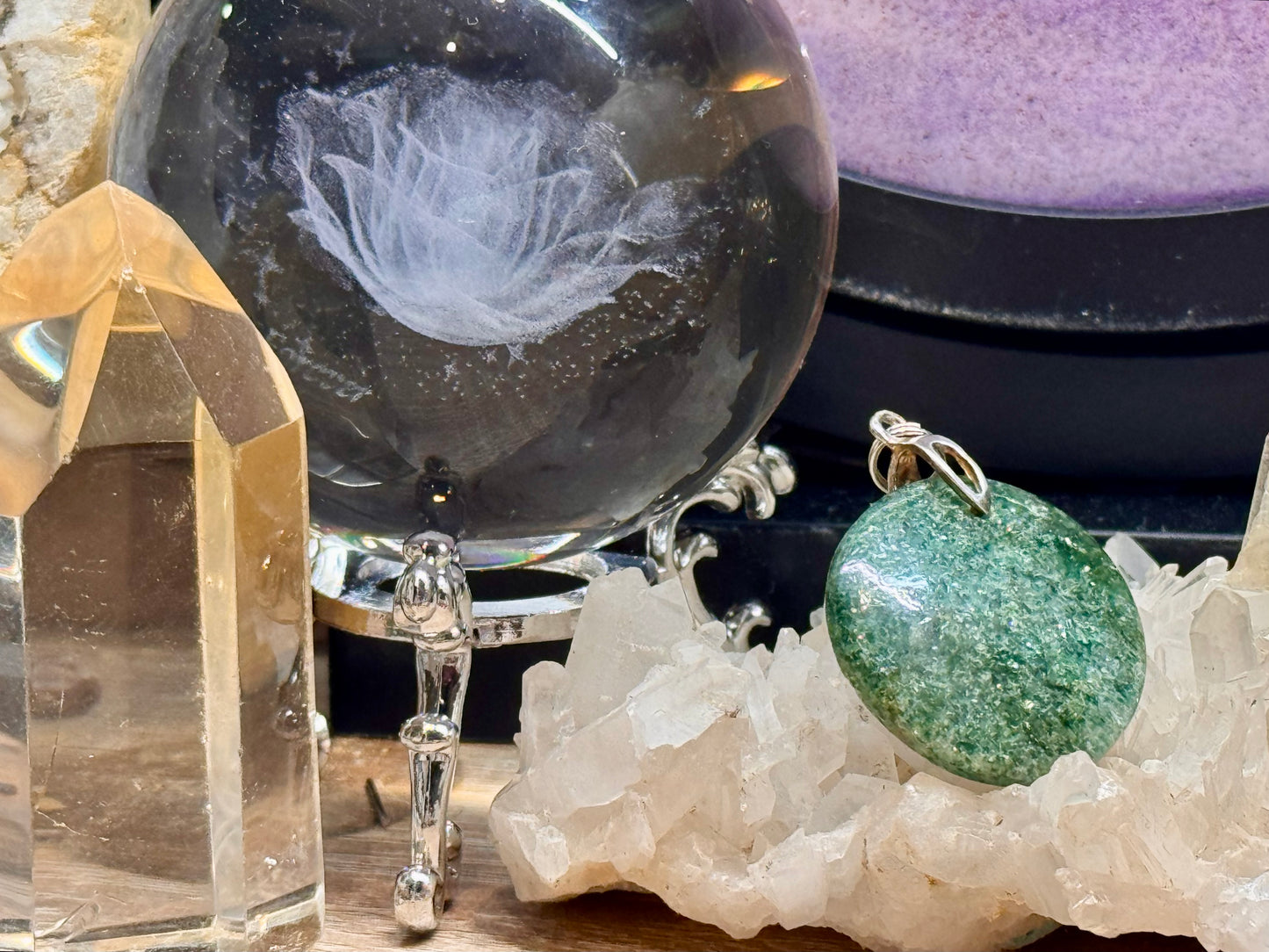 Pendentif d’aventurine verte