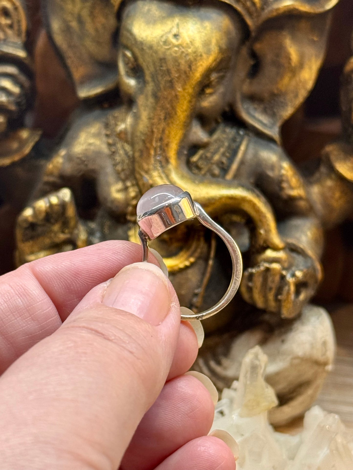 Bague Quartz Rose T53