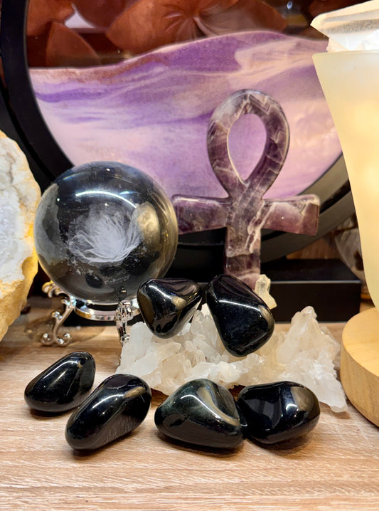 Pierre roulée d’Obsidienne Velours