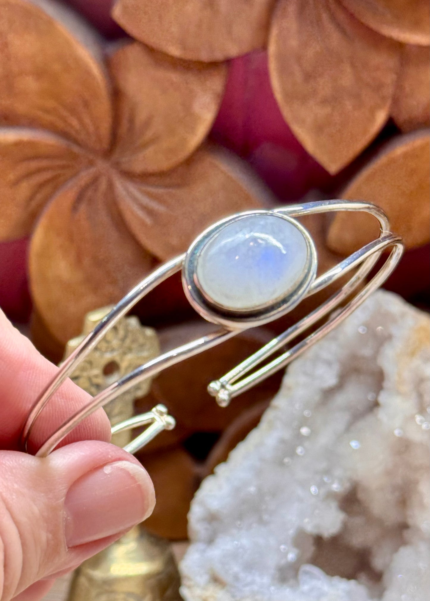 Bracelet jonc pierre de lune