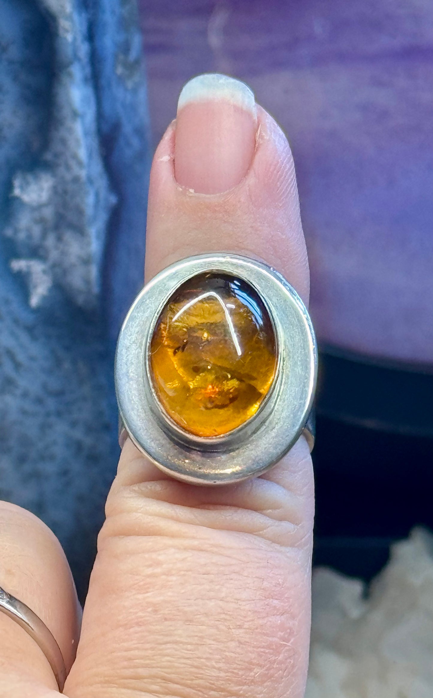 Bague en Ambre T57