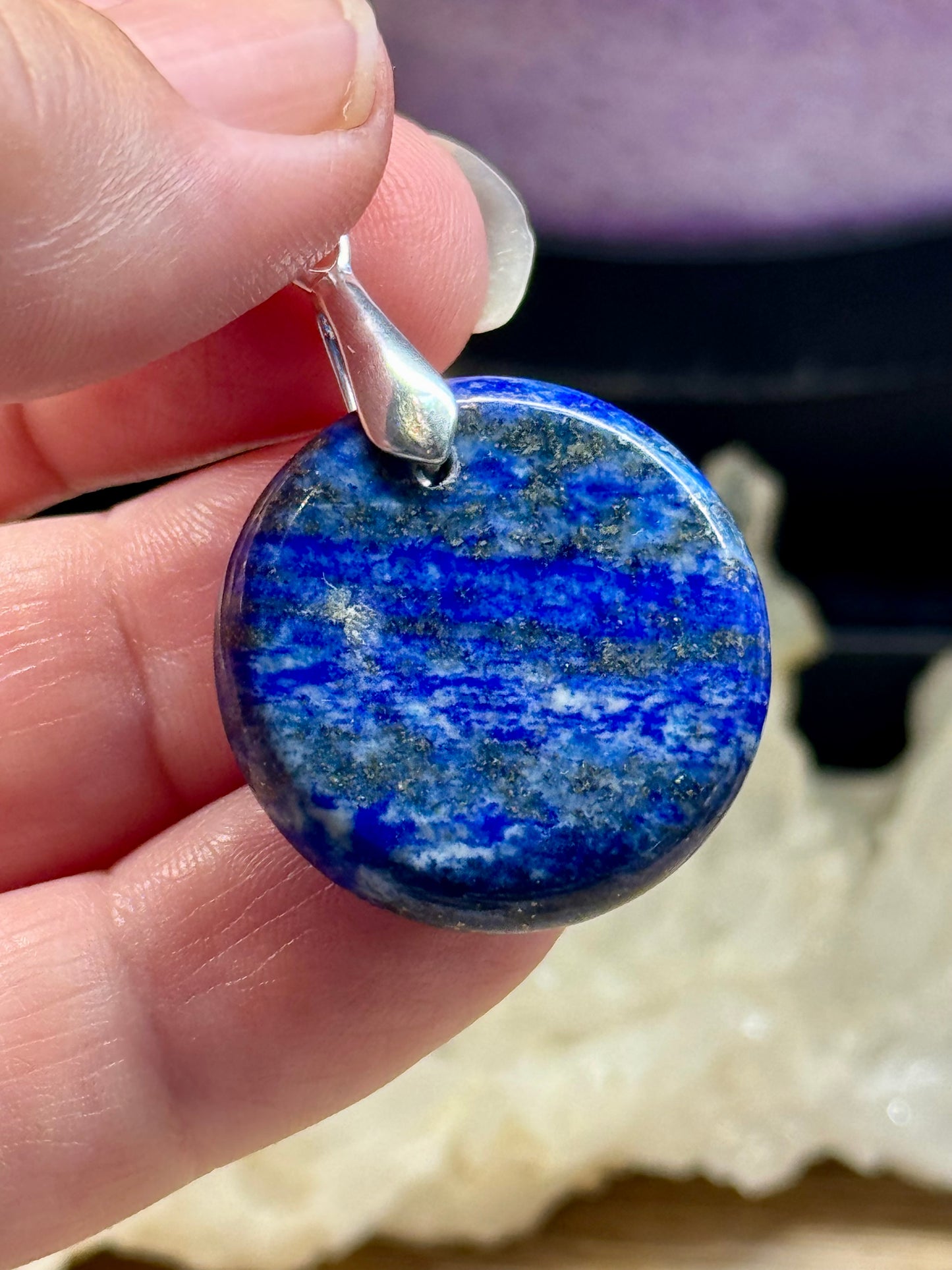 Pendentif de Lapis Lazuli - Lotus