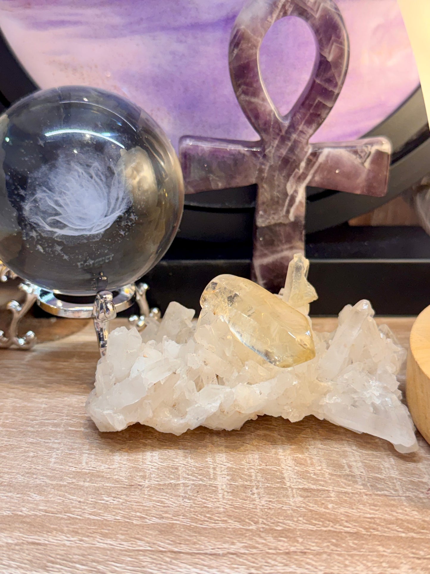 Pointes de citrine naturelles polies