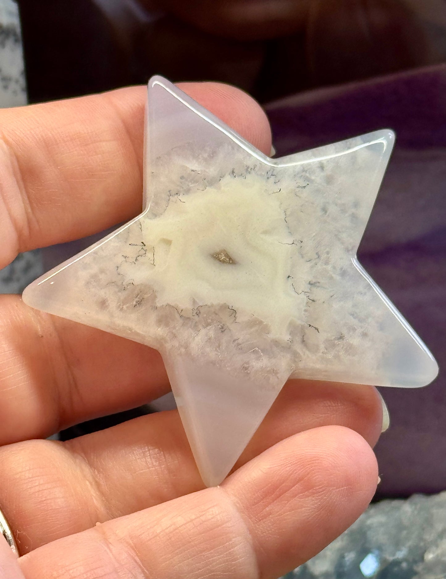 Agate druse en étoile