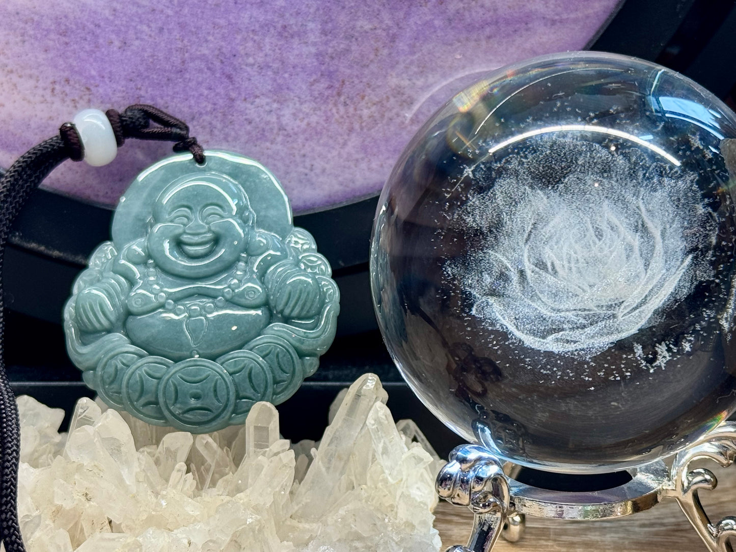 Collier de Jade Bouddha Rieur