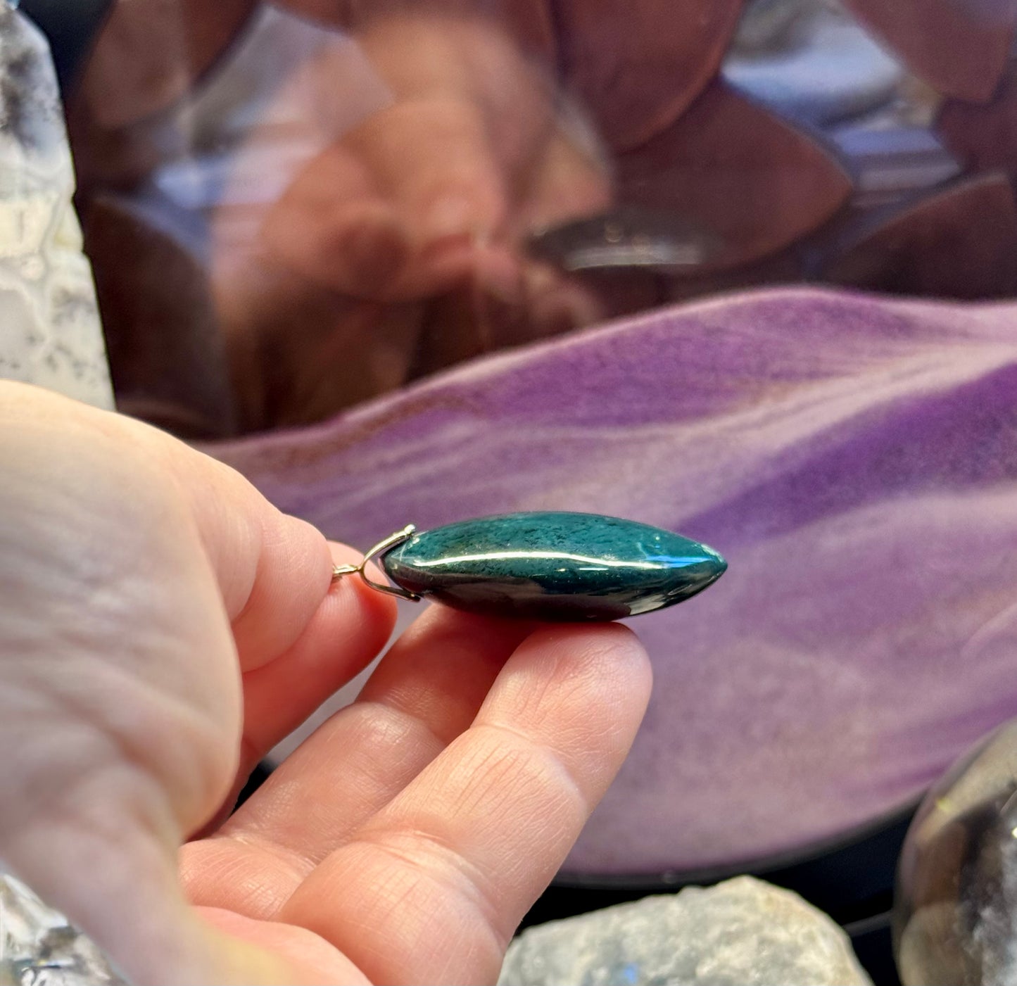 Pendentif de Jaspe Héliotrope