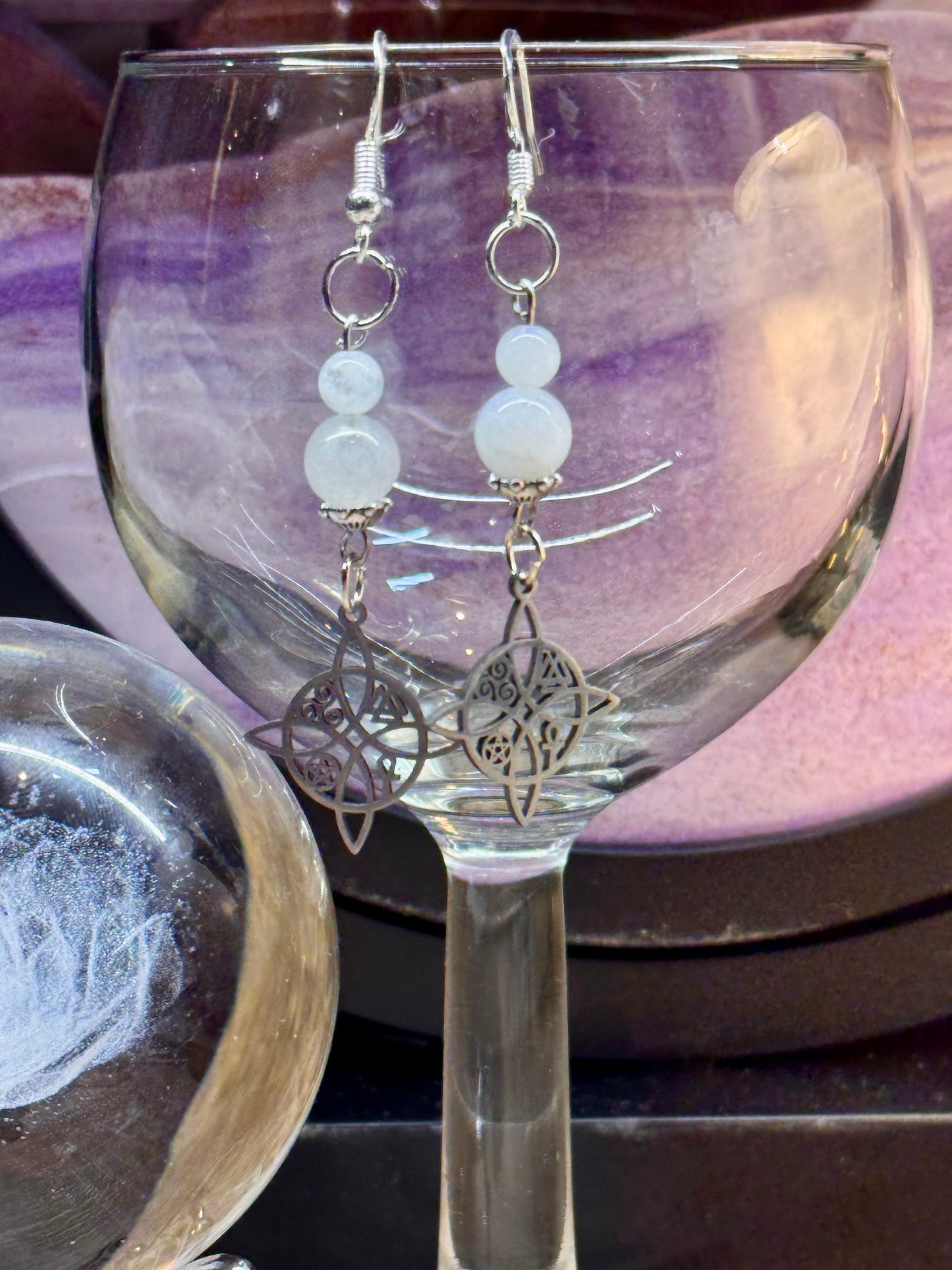 Boucles d’oreilles Noeud de Sorcière et Péristérite