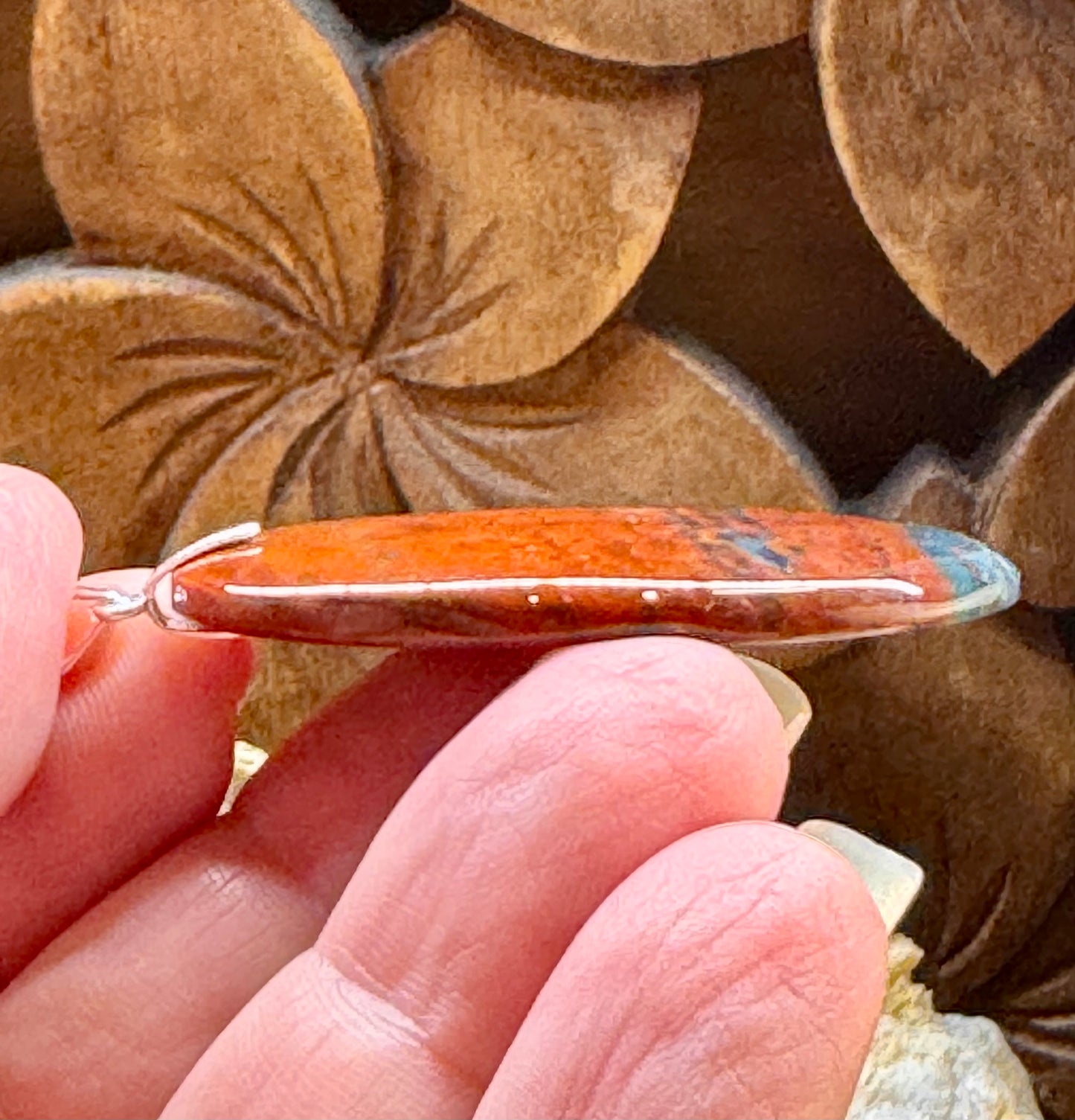 Pendentif de jaspe héliotrope