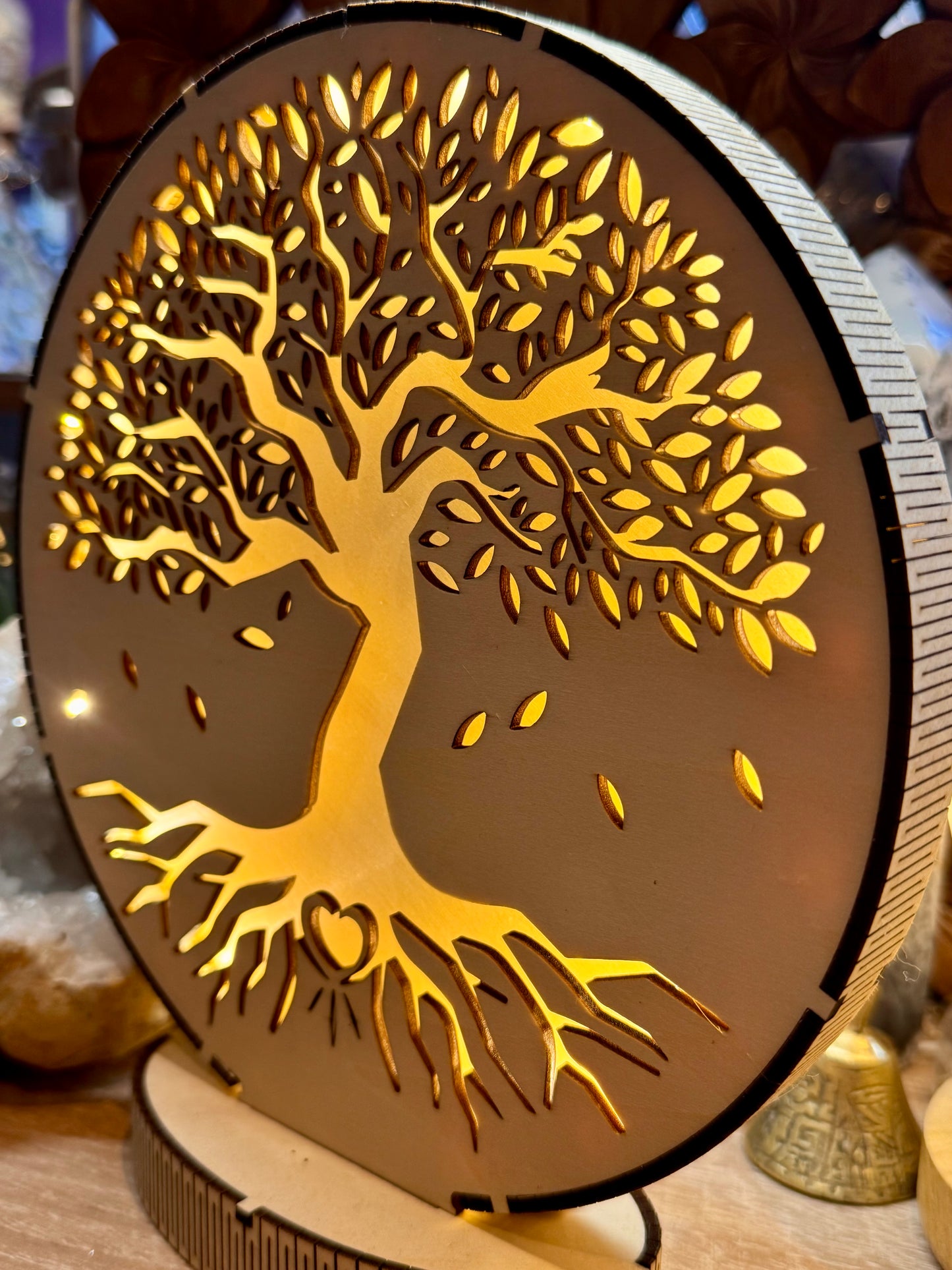 Lampe en bois Arbre de vie
