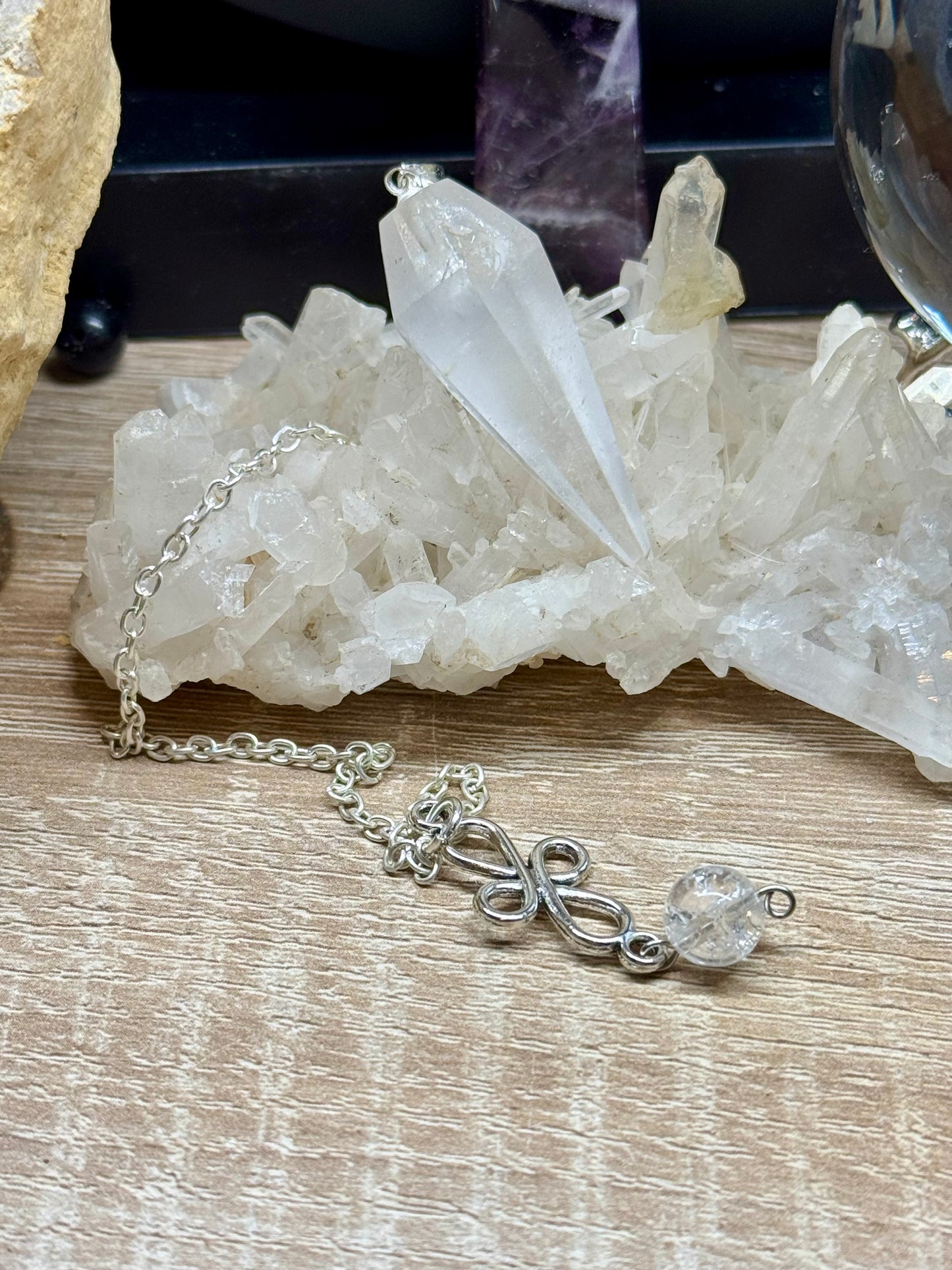 Pendule Cristal de roche - Noeud
