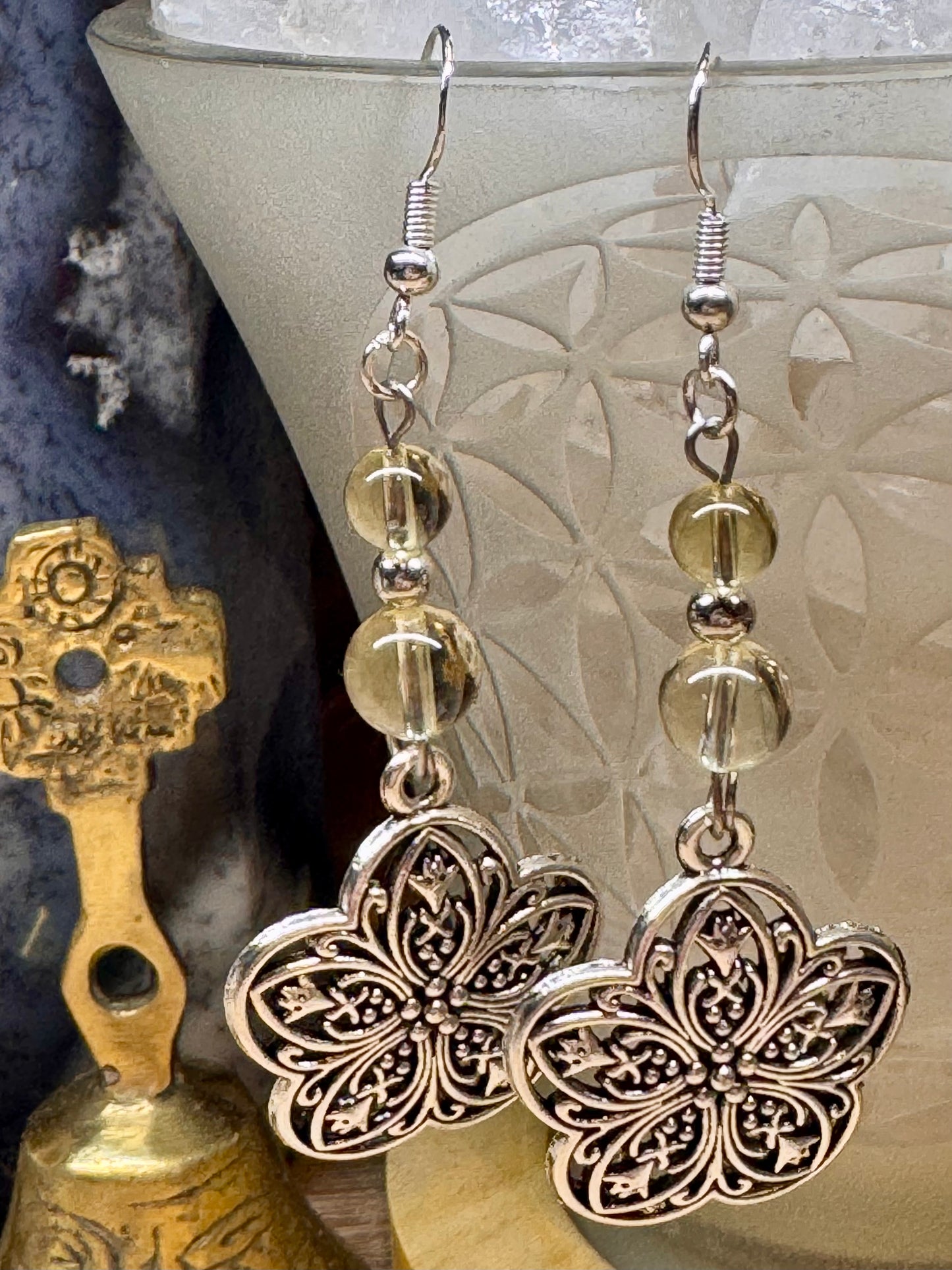 Boucles d’oreilles Quartz Lemon