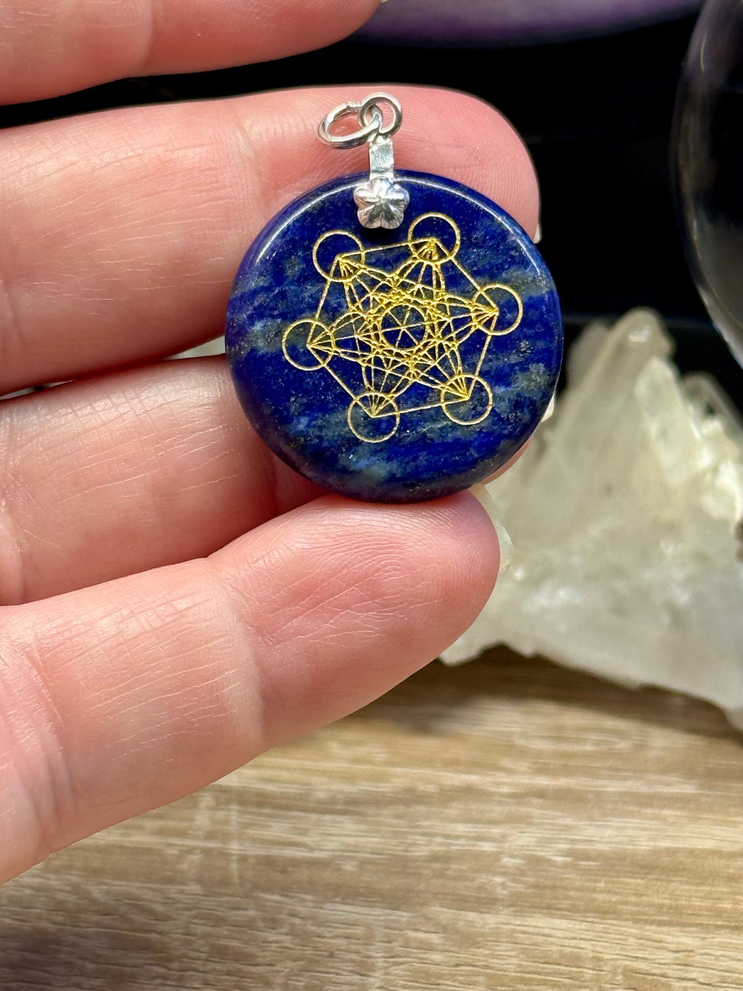 Pendentif de lapis Lazuli Métatron